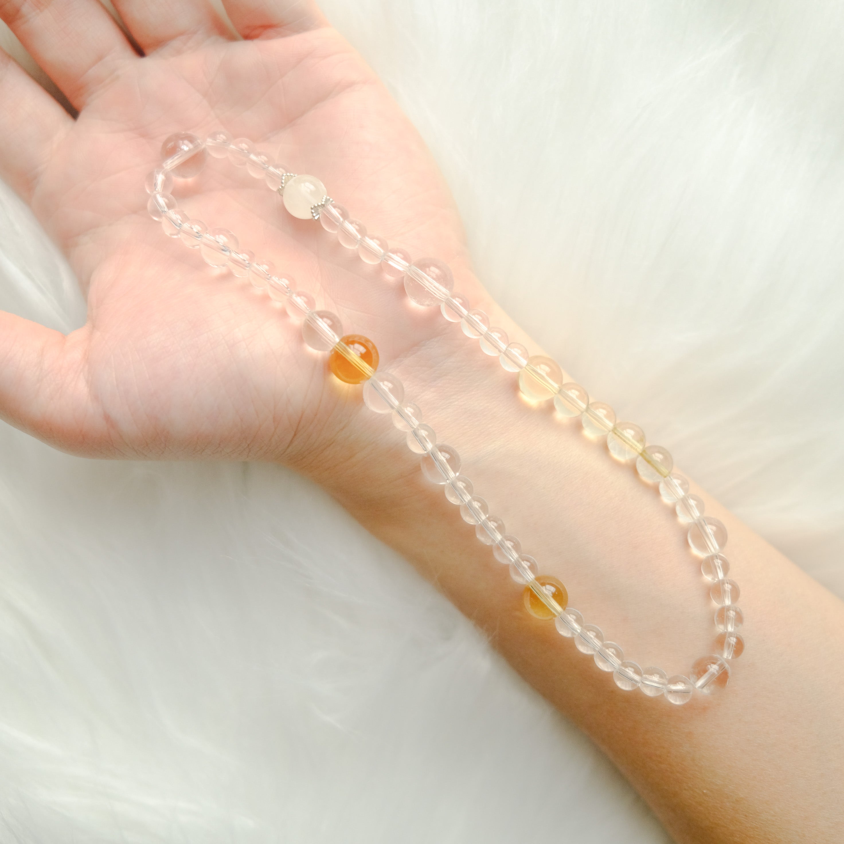 Clarity & Radiant Energy – Citrine, Rutilated Quartz & Clear Quartz Bracelet