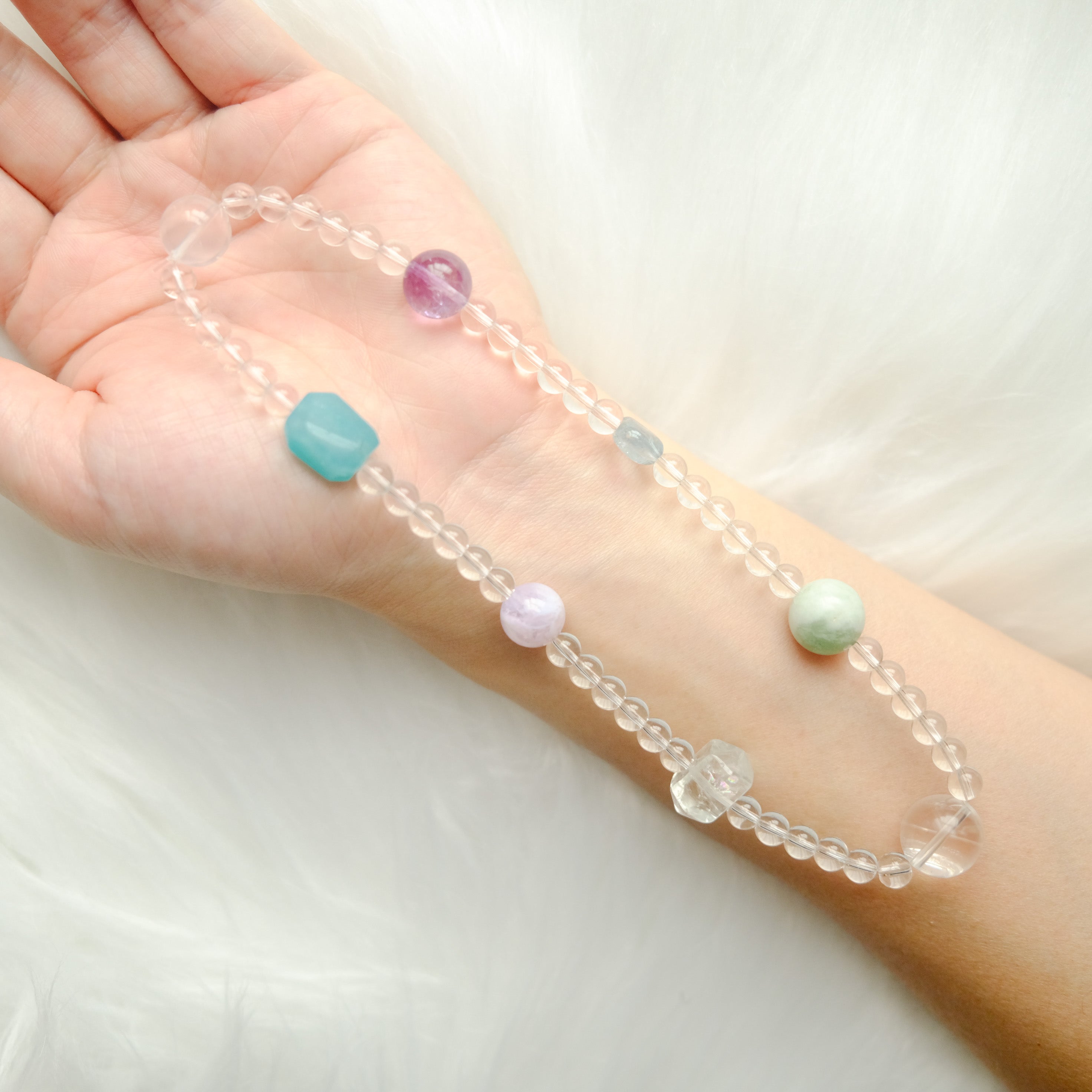 Calm Clarity & Inner Glow – Amethyst, Topaz & Amazonite Bracelet