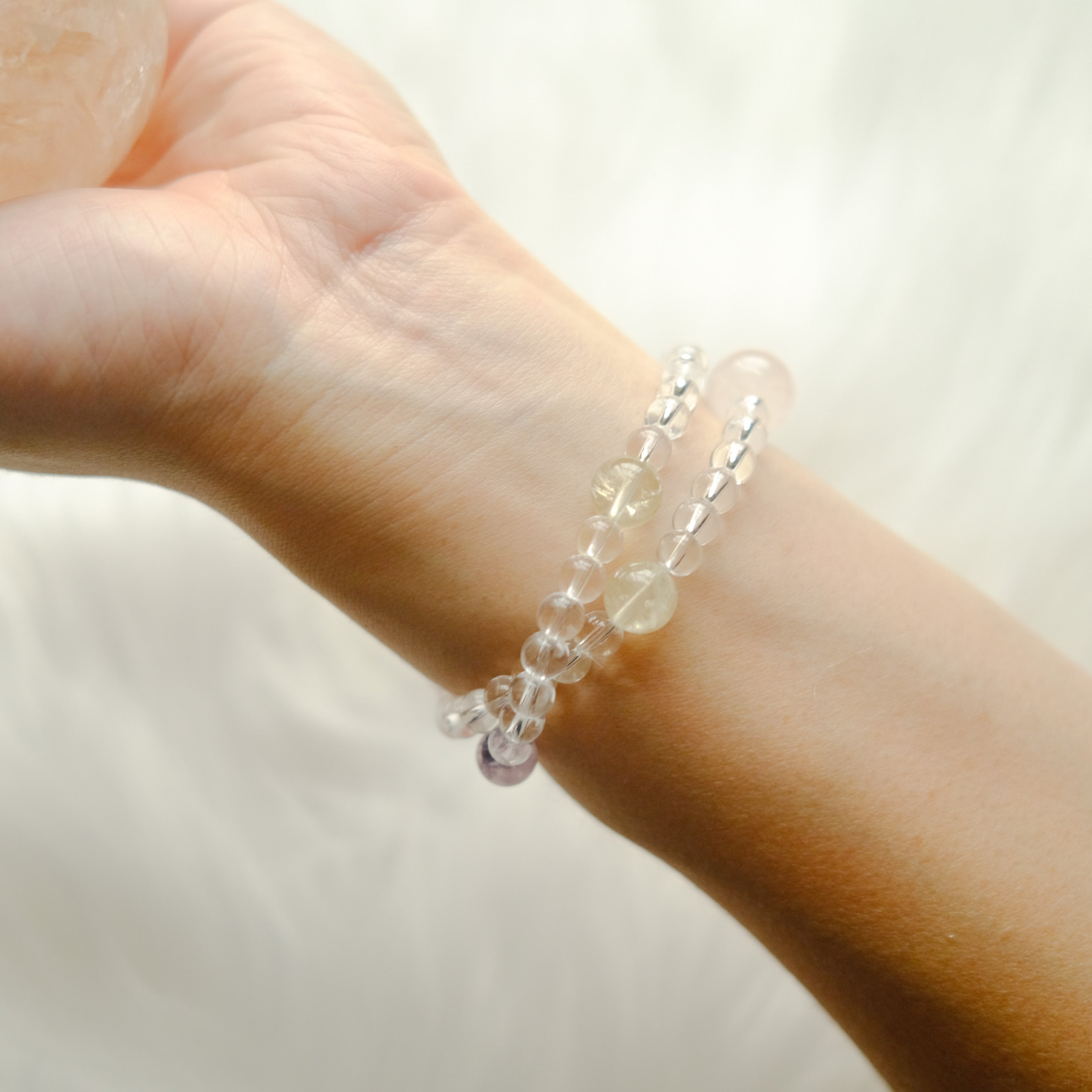 Calm Clarity & Inner Glow – Amethyst, Topaz & Amazonite Bracelet