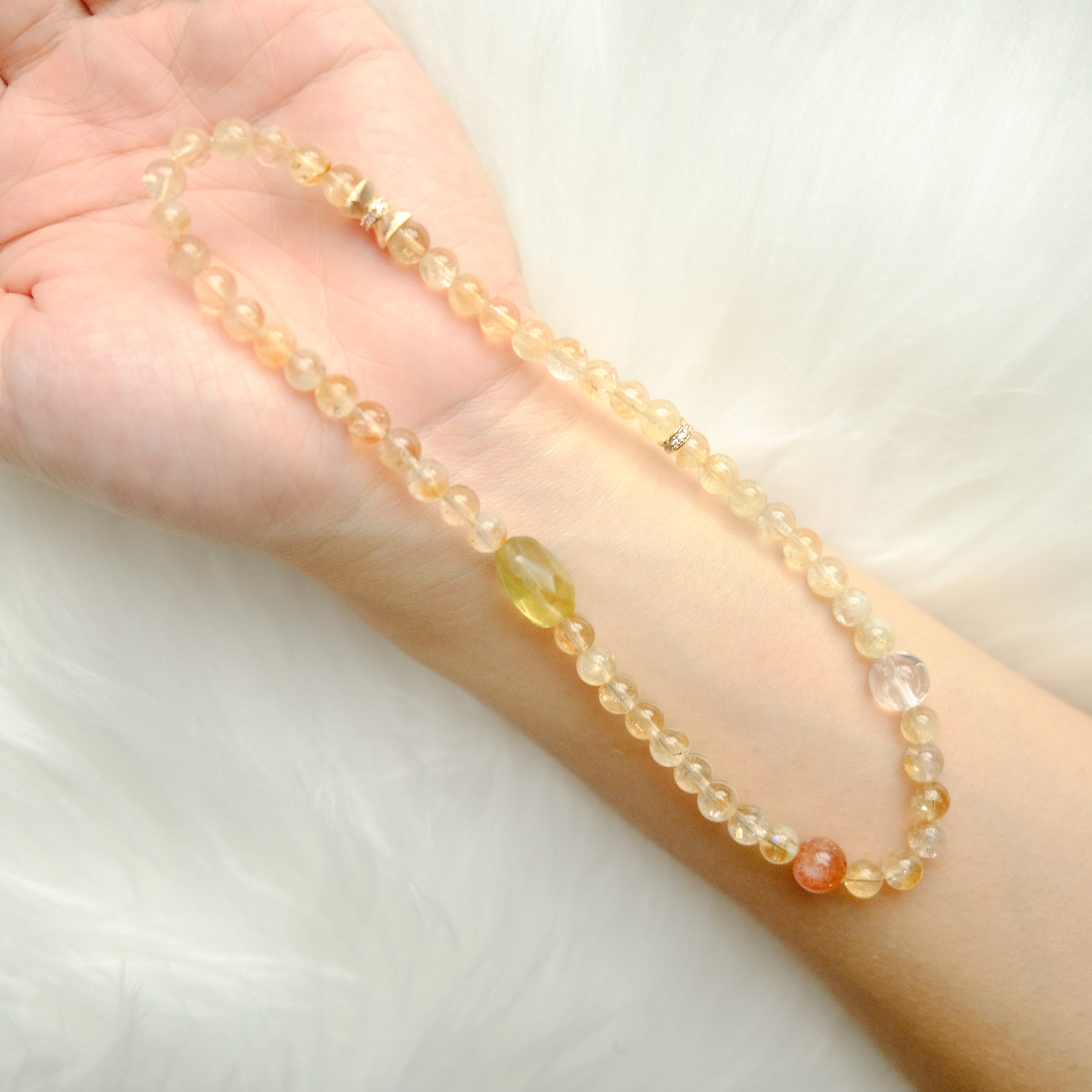 Fortune & Luck – Golden Rutilated Quartz, Citrine & Himalayan Quartz Bracelet