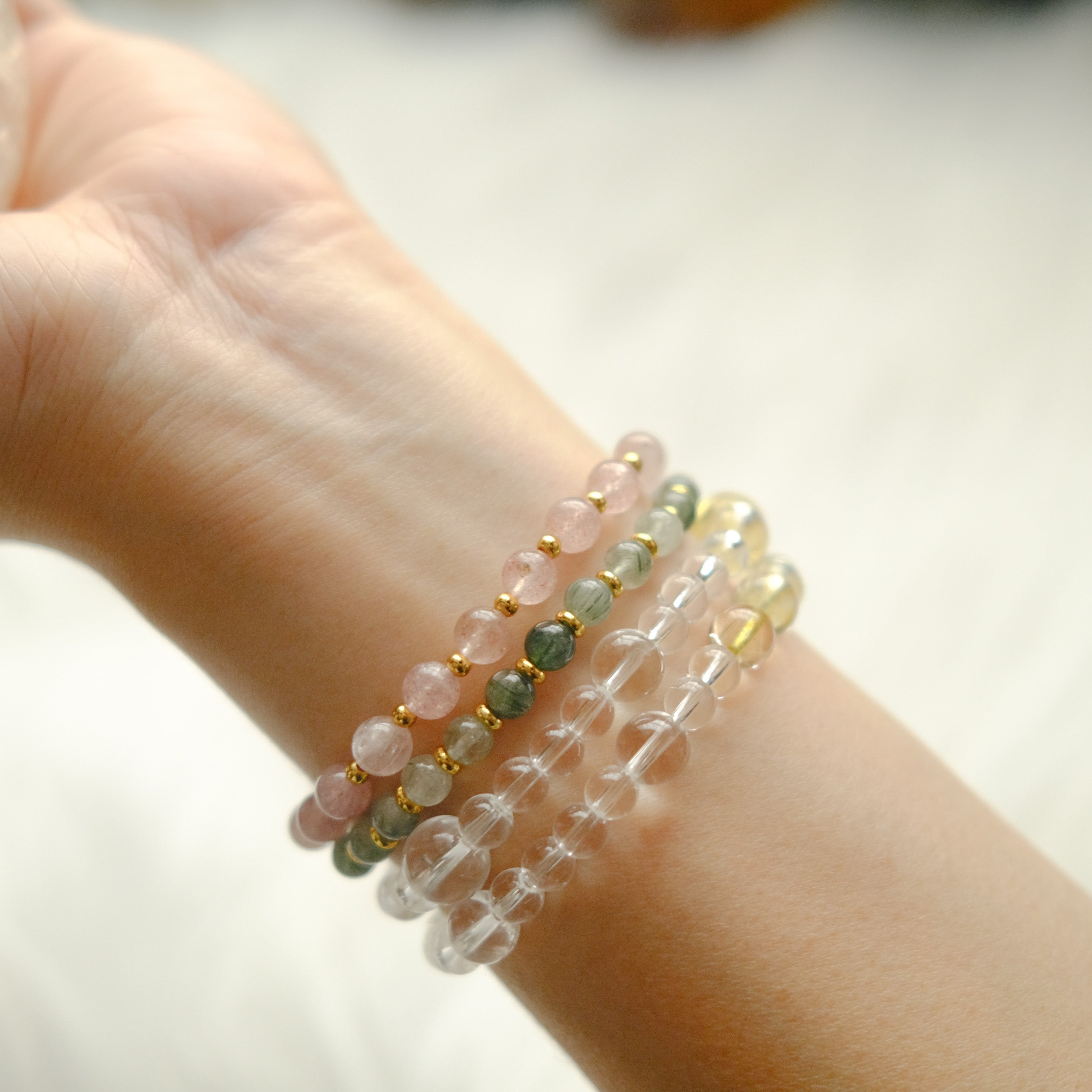 Clarity & Radiant Energy – Citrine, Rutilated Quartz & Clear Quartz Bracelet