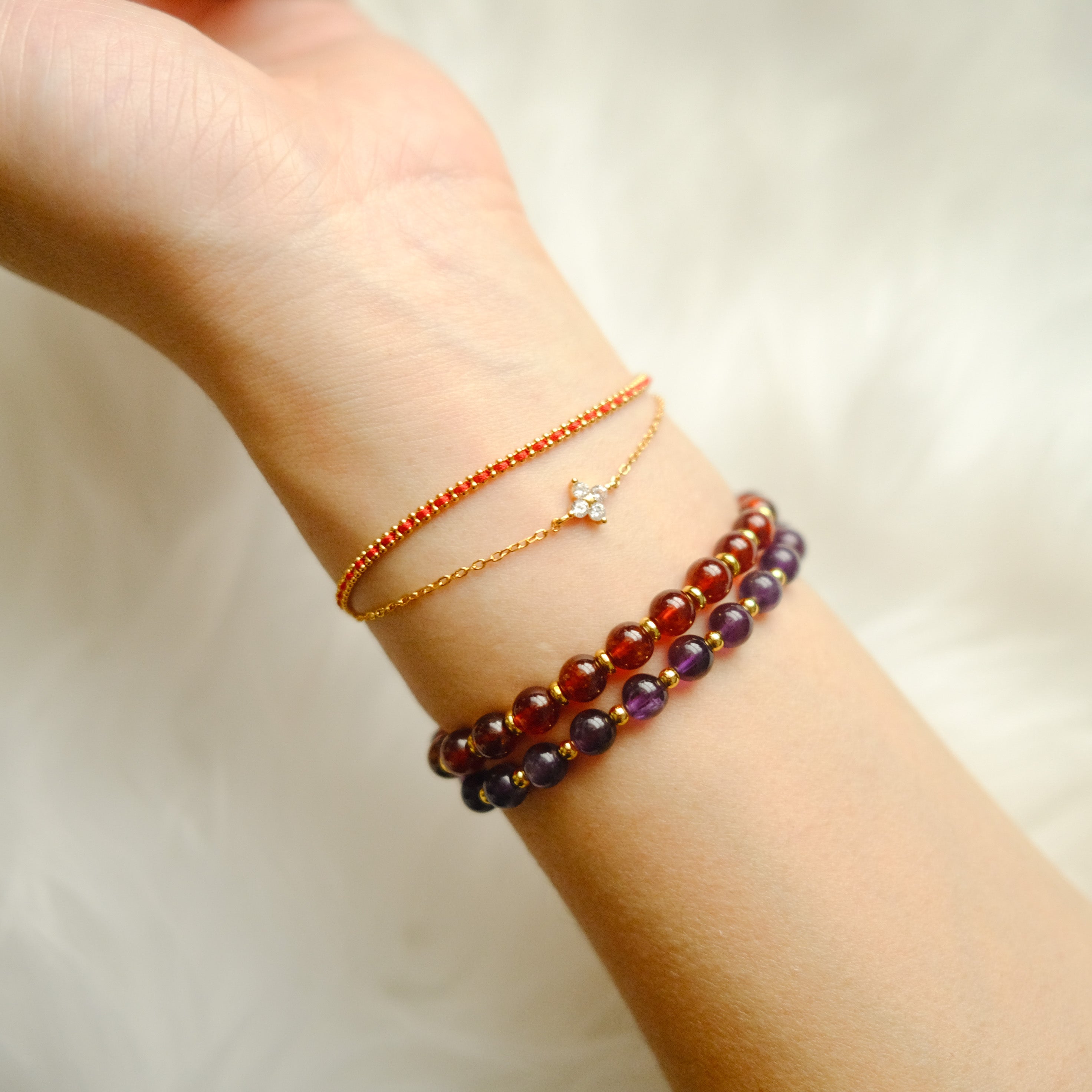 Vitality & Heart Energy – Garnet Bracelet