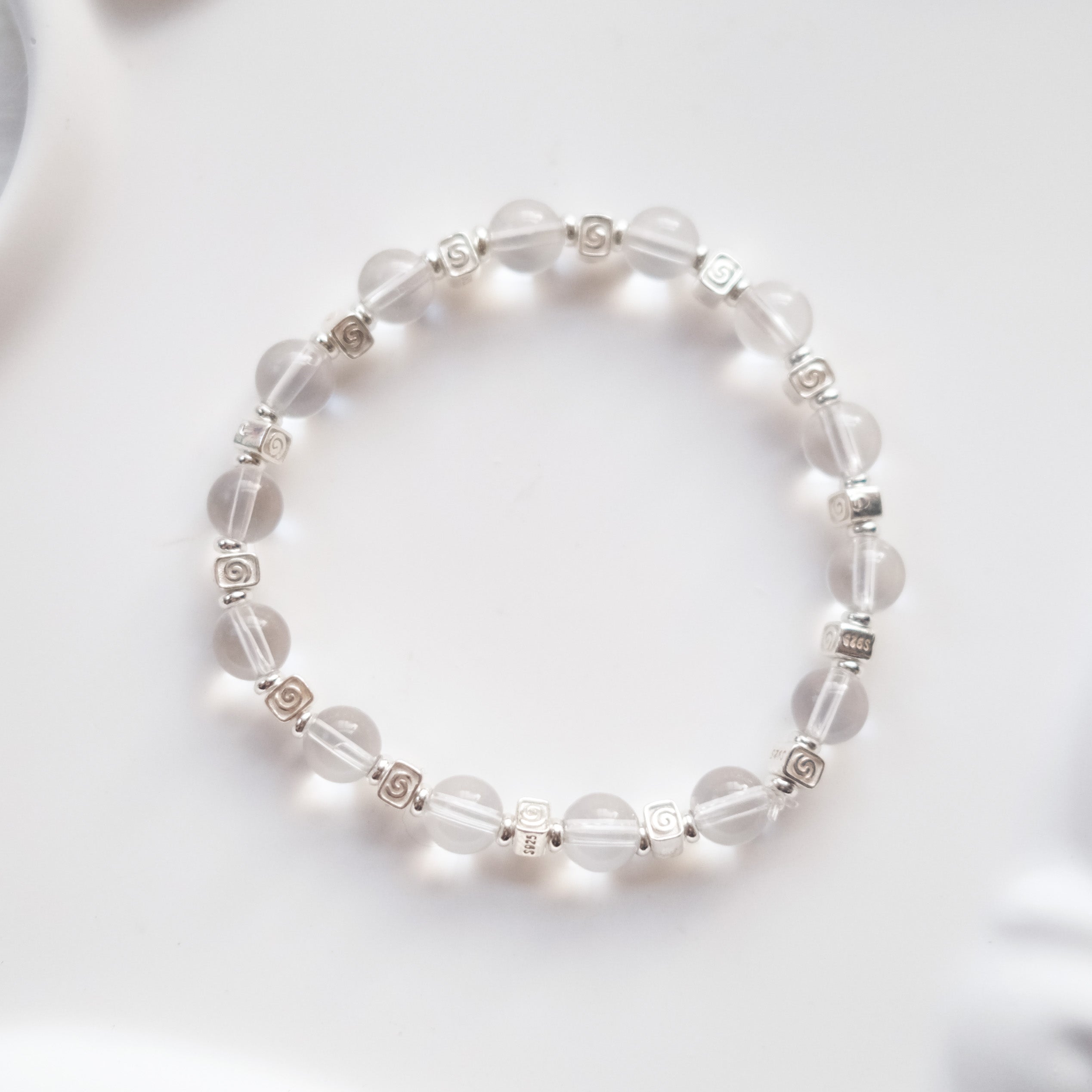Spiral Flow – Clear Quartz Silver Bracelet | the Spiral Collection