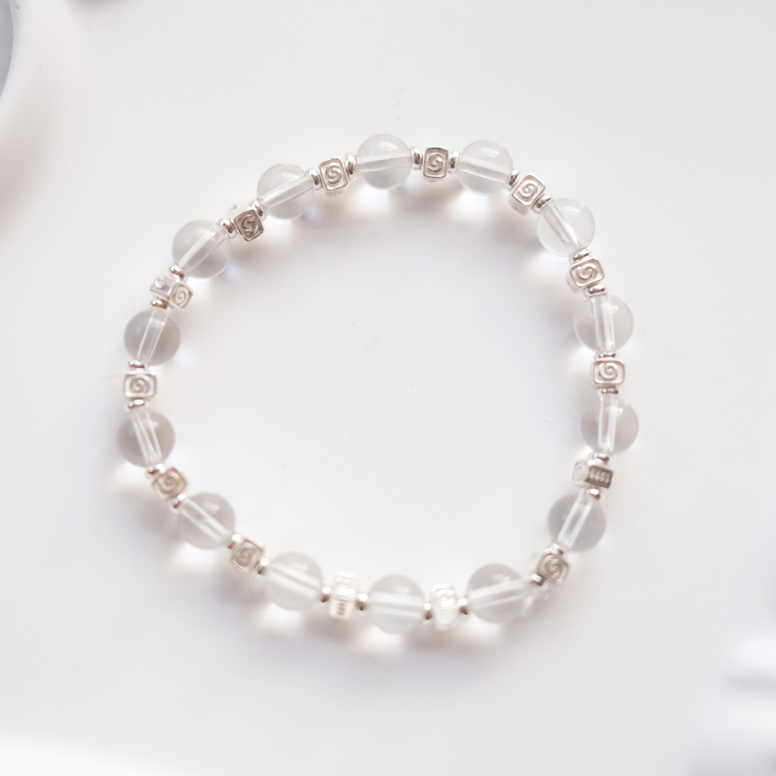 Spiral Flow – Clear Quartz Silver Bracelet | the Spiral Collection