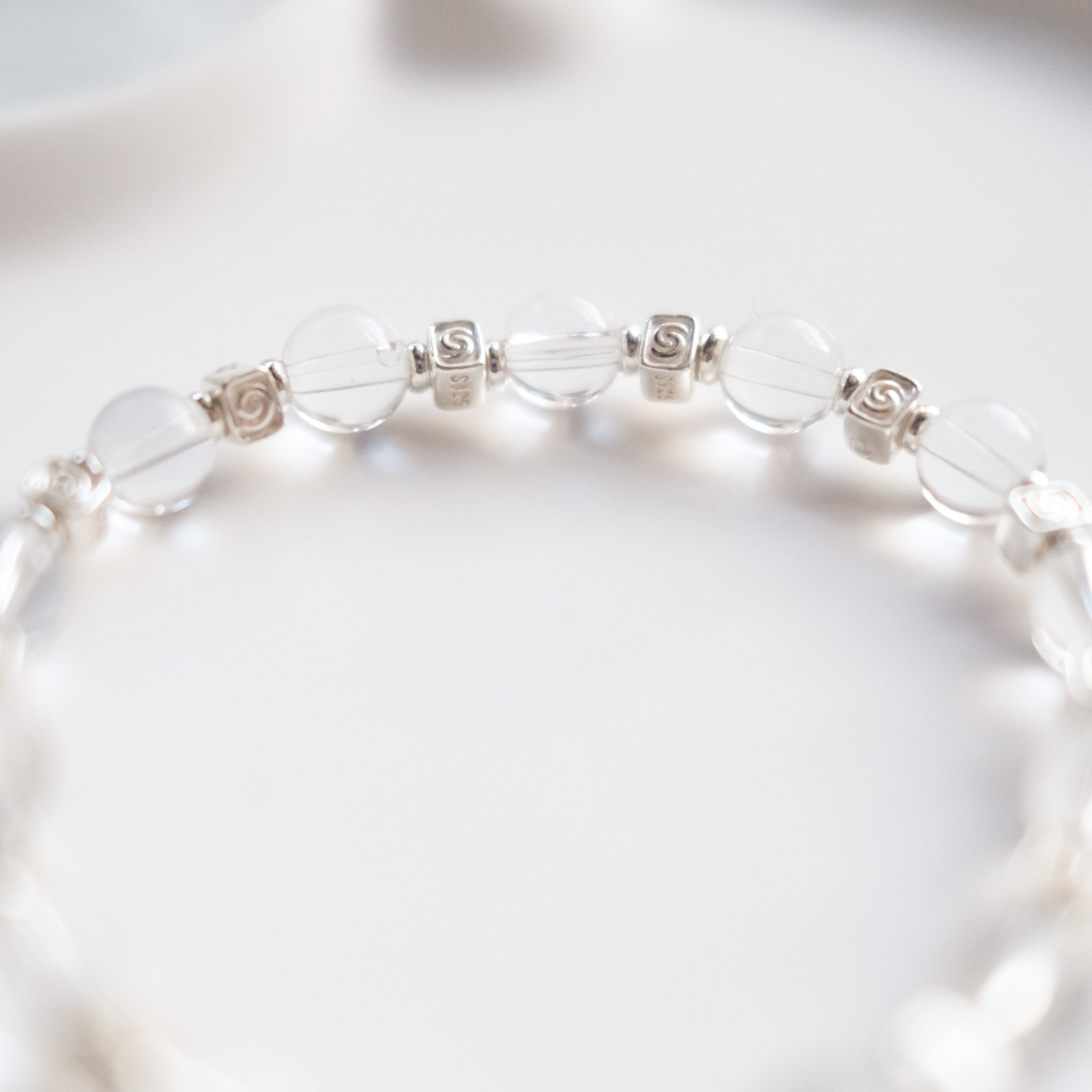 Spiral Flow – Clear Quartz Silver Bracelet | the Spiral Collection