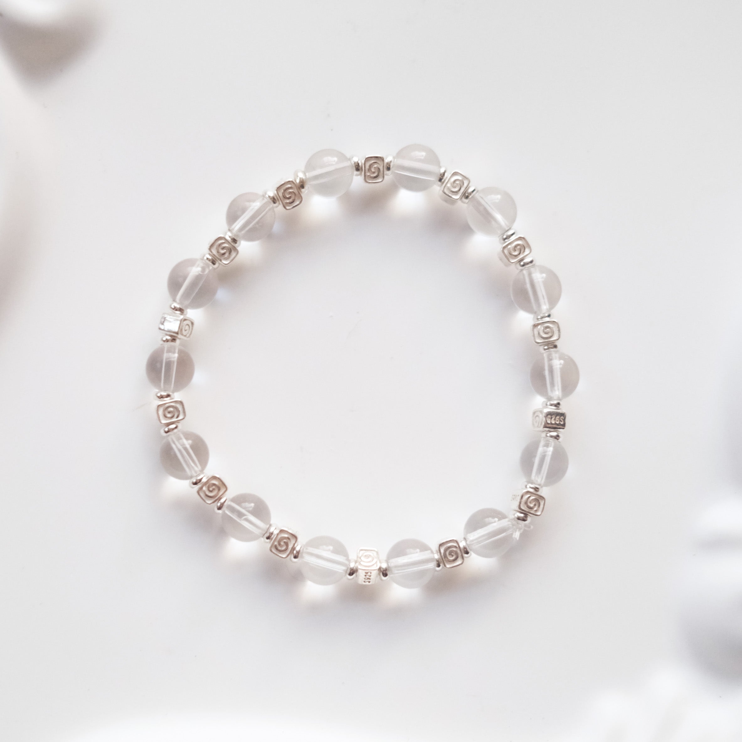 Spiral Flow – Clear Quartz Silver Bracelet | the Spiral Collection