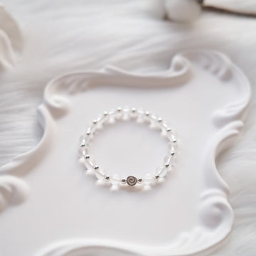 Spiral Anchor – Clear Quartz Silver Bracelet | the Spiral Collection