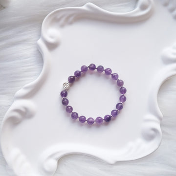 Spiral Anchor – Amethyst Silver Bracelet | the Spiral Collection