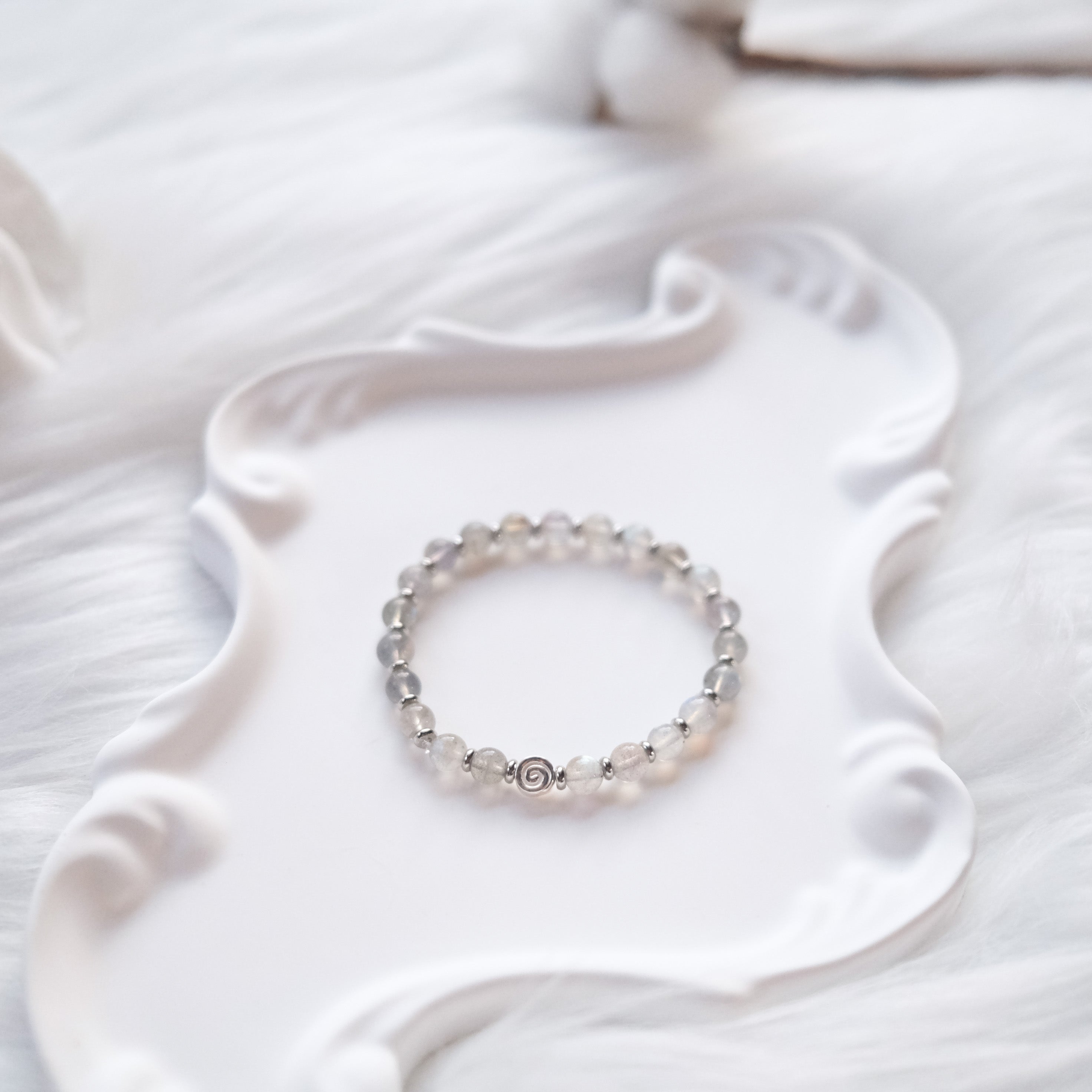 Spiral Anchor – Moonstone Silver Bracelet | the Spiral Collection