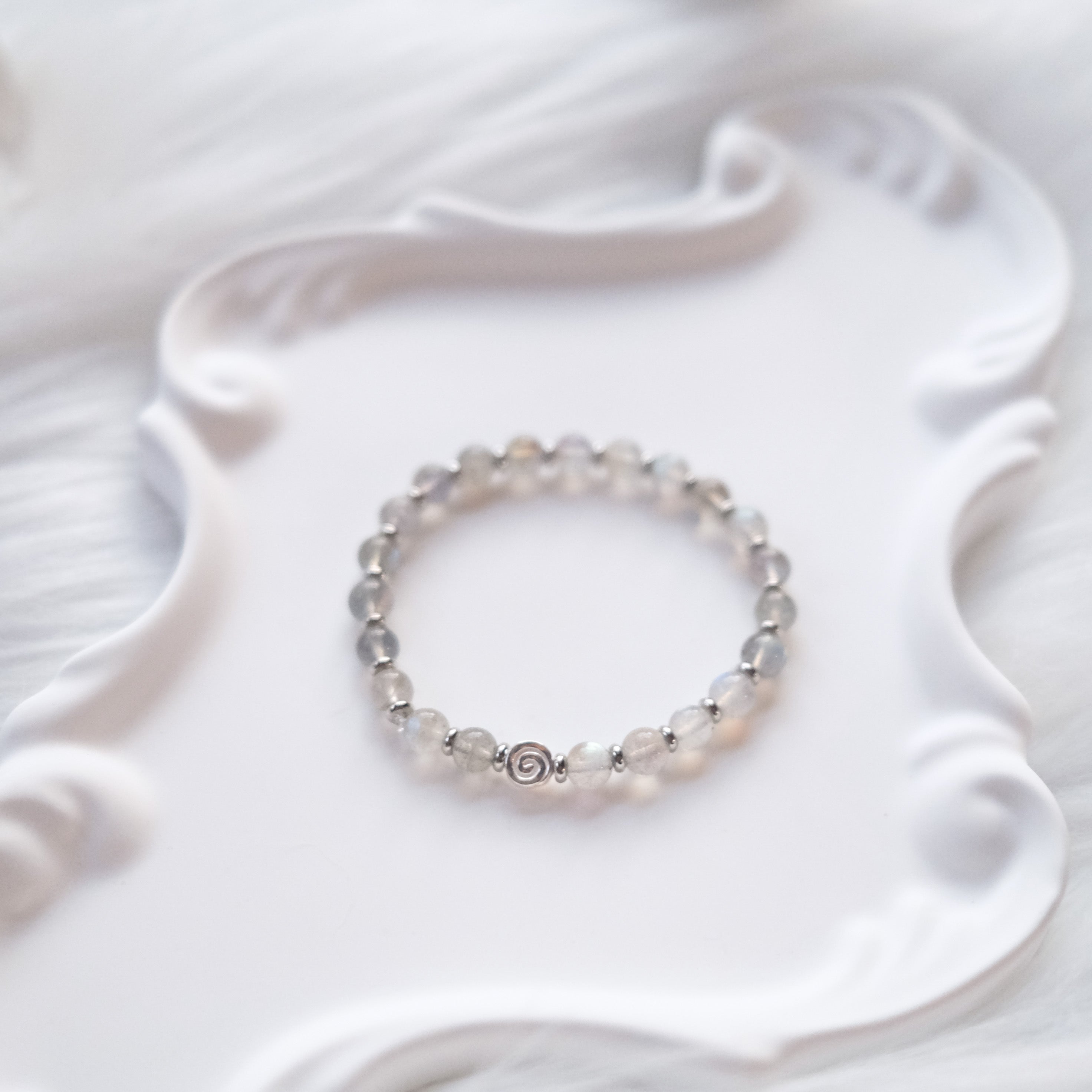 Spiral Anchor – Moonstone Silver Bracelet | the Spiral Collection