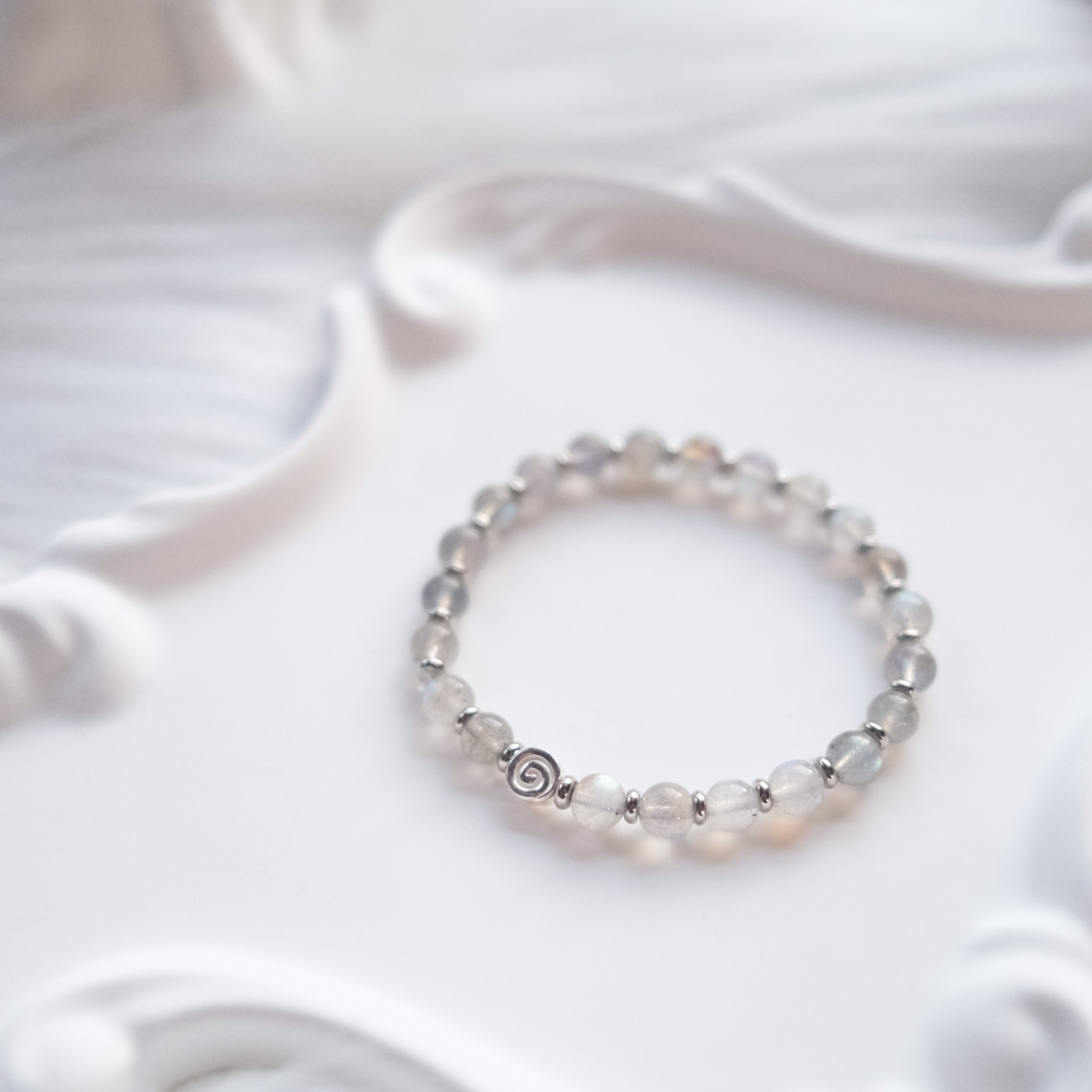 Spiral Anchor – Moonstone Silver Bracelet | the Spiral Collection
