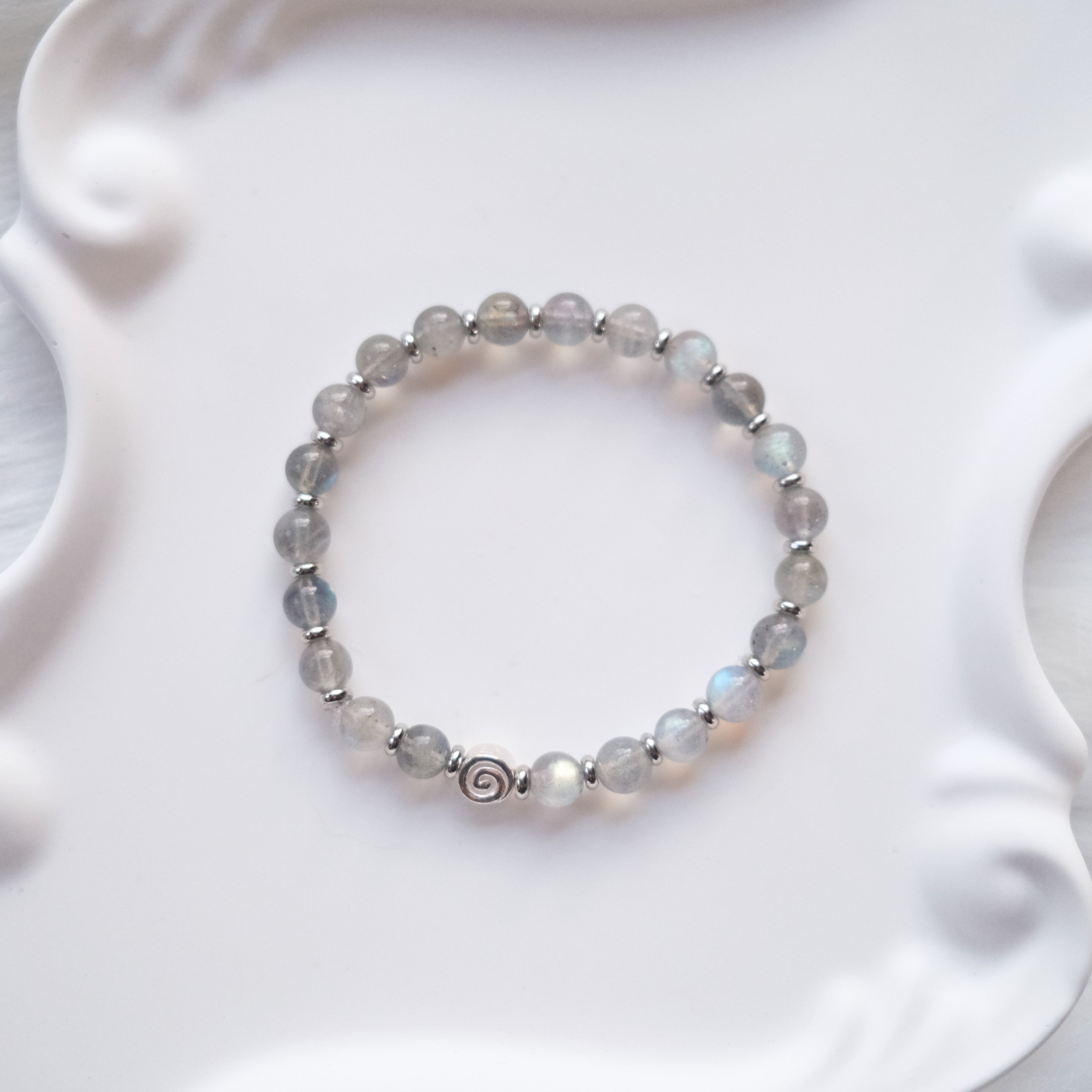 Spiral Anchor – Moonstone Silver Bracelet | the Spiral Collection