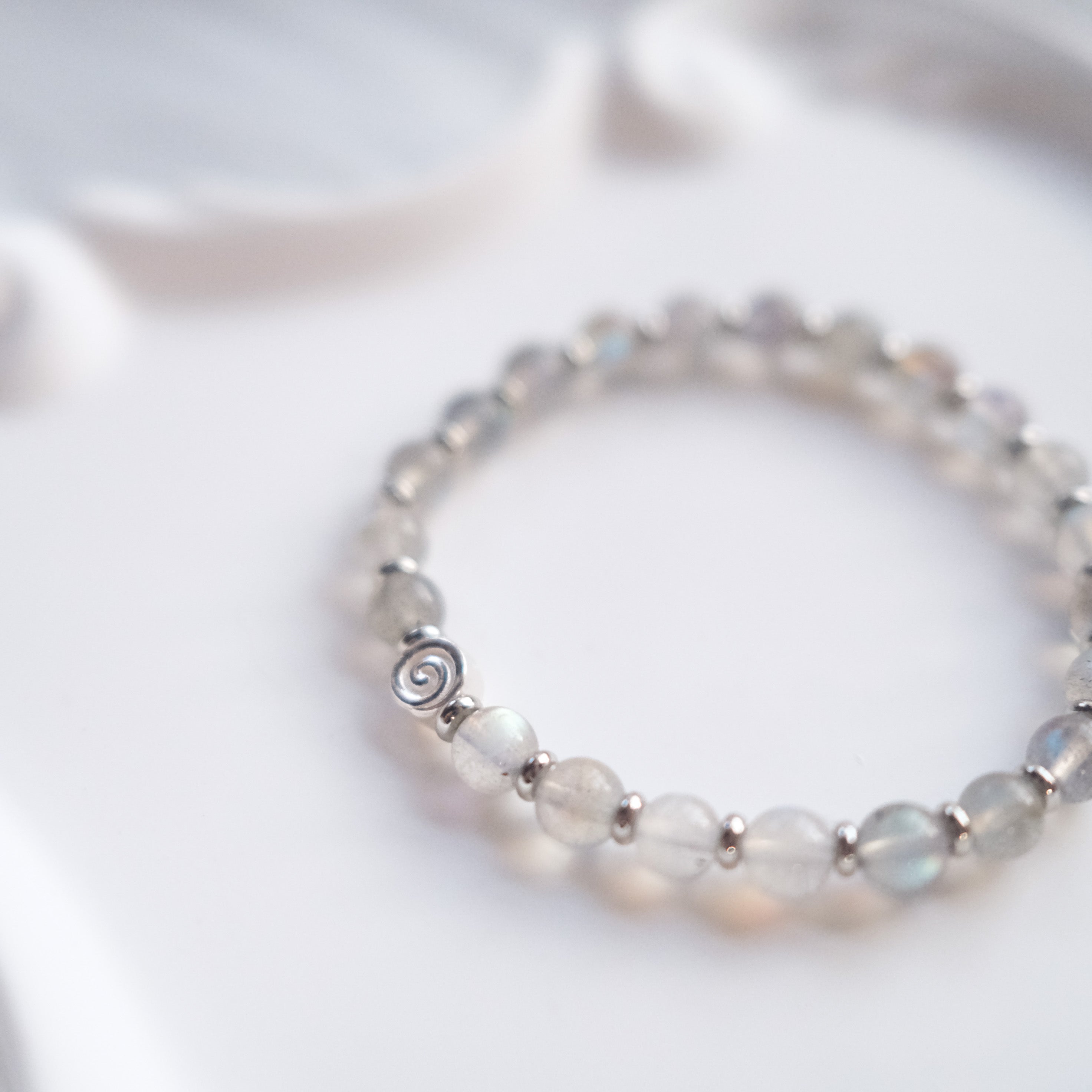 Spiral Anchor – Moonstone Silver Bracelet | the Spiral Collection