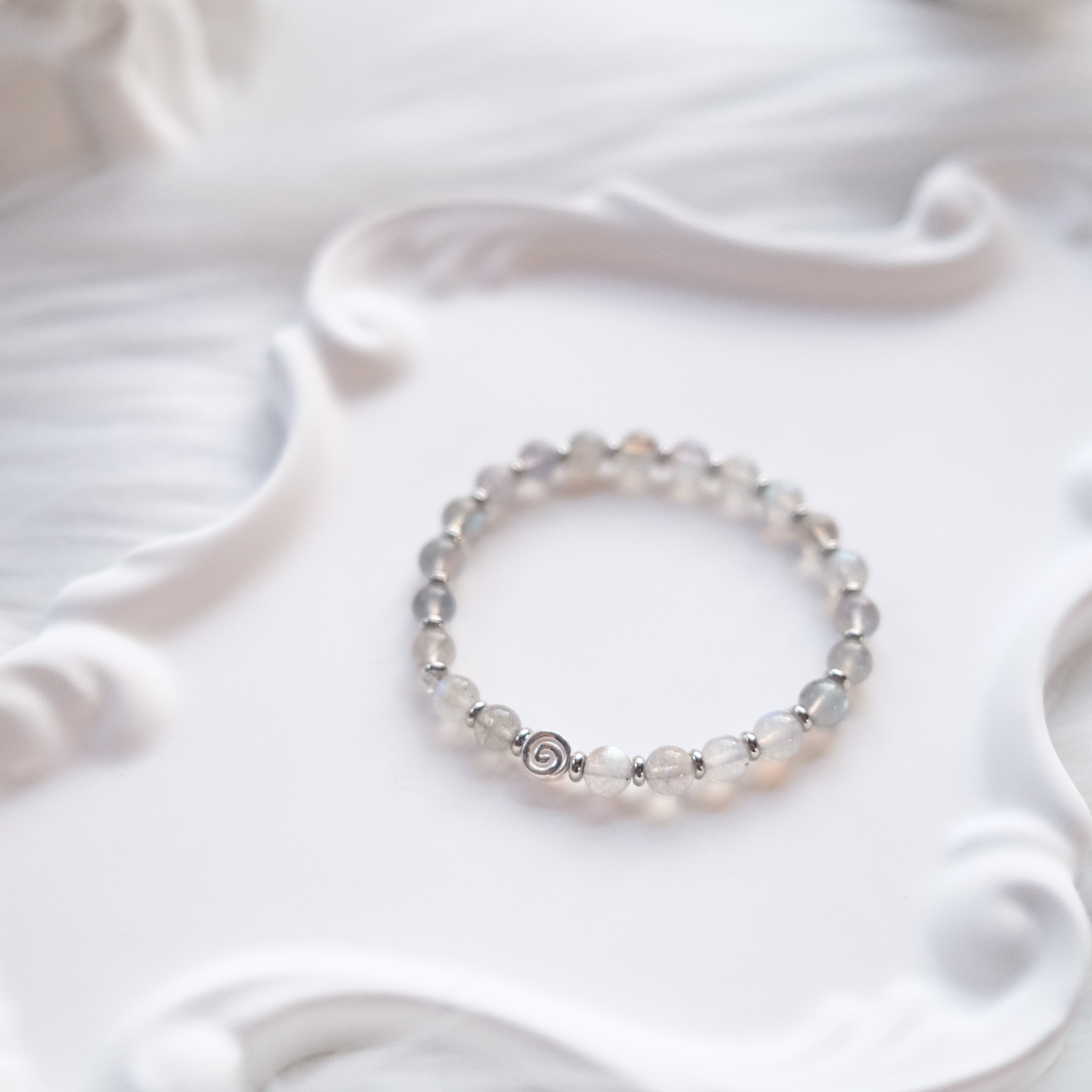 Spiral Anchor – Moonstone Silver Bracelet | the Spiral Collection