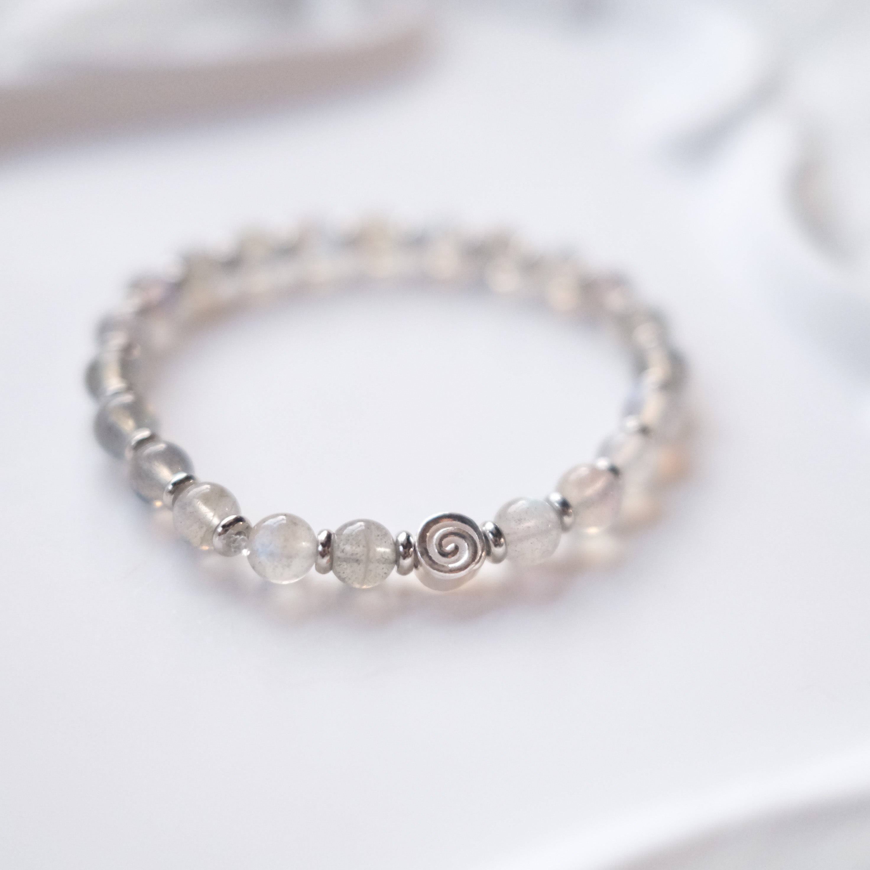 Spiral Anchor – Moonstone Silver Bracelet | the Spiral Collection