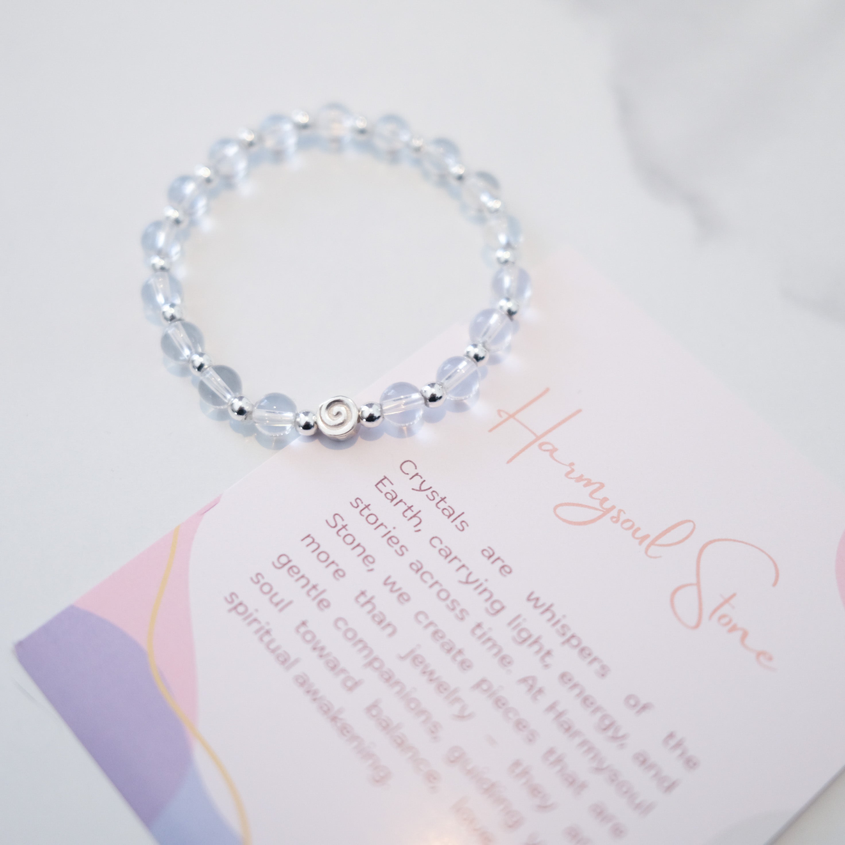 Spiral Anchor – Clear Quartz Silver Bracelet | the Spiral Collection