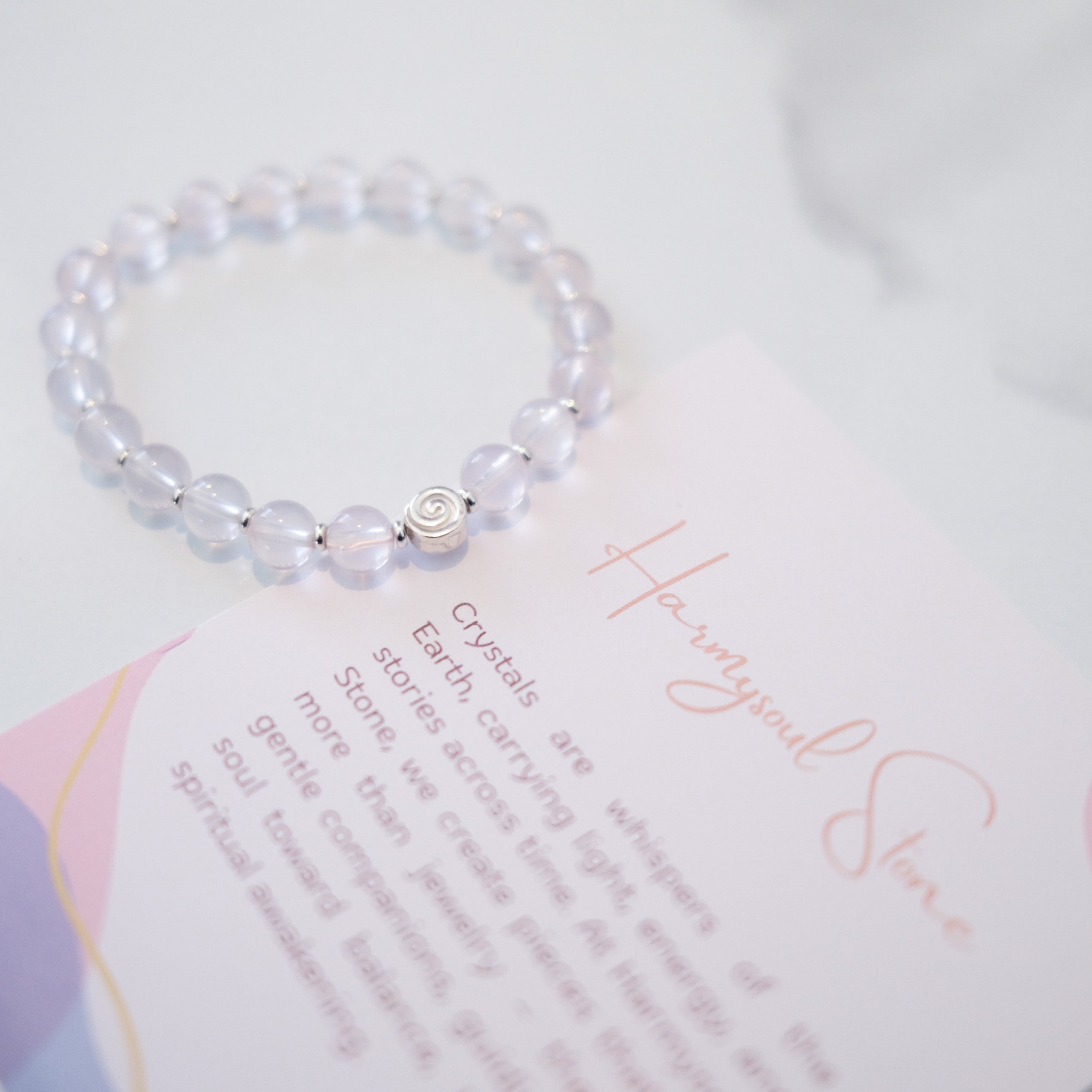 Spiral Anchor – Star Rose Quartz Silver Bracelet | the Spiral Collection