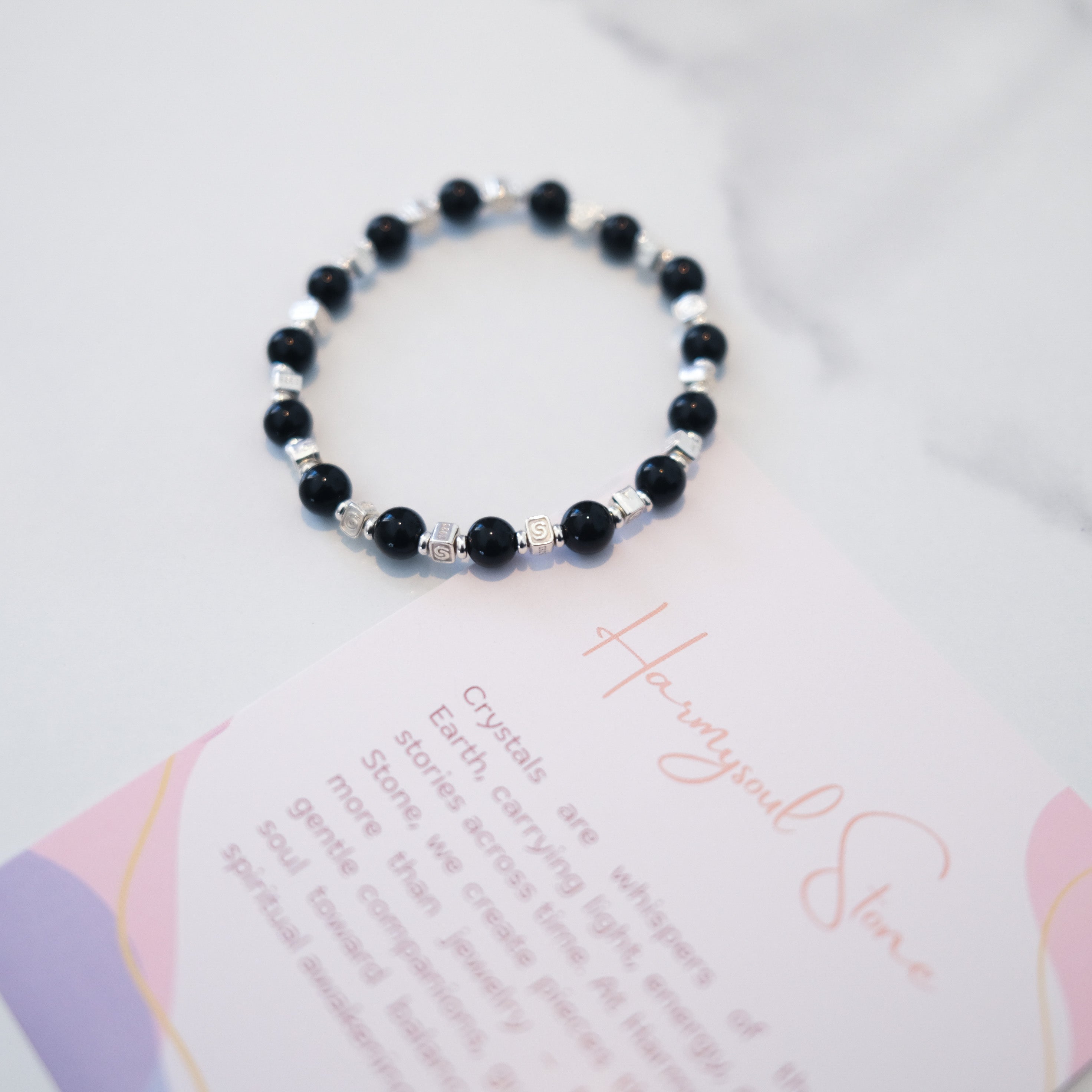 Spiral Flow – Obsidian Silver Bracelet | the Spiral Collection