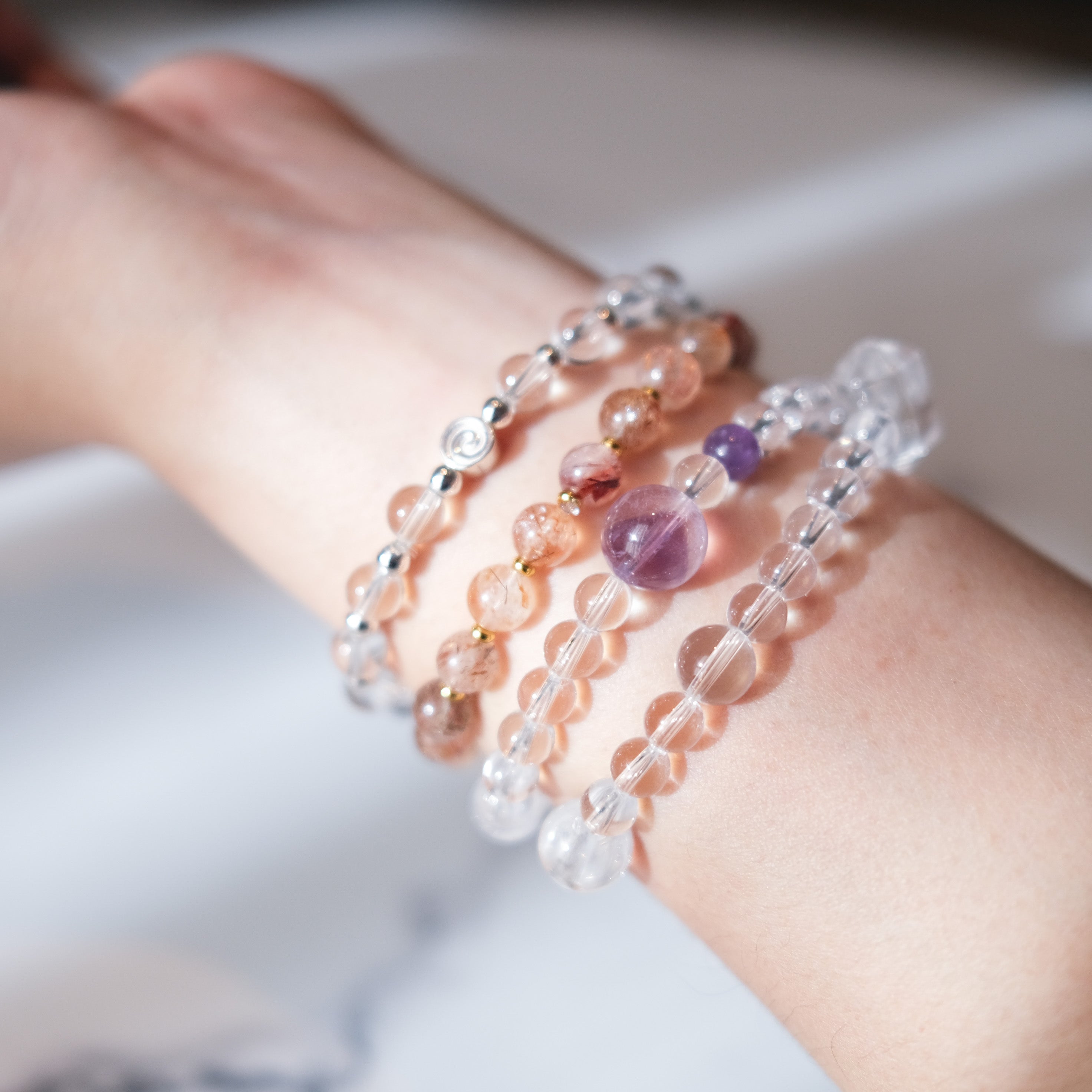 Spiral Anchor – Clear Quartz Silver Bracelet | the Spiral Collection