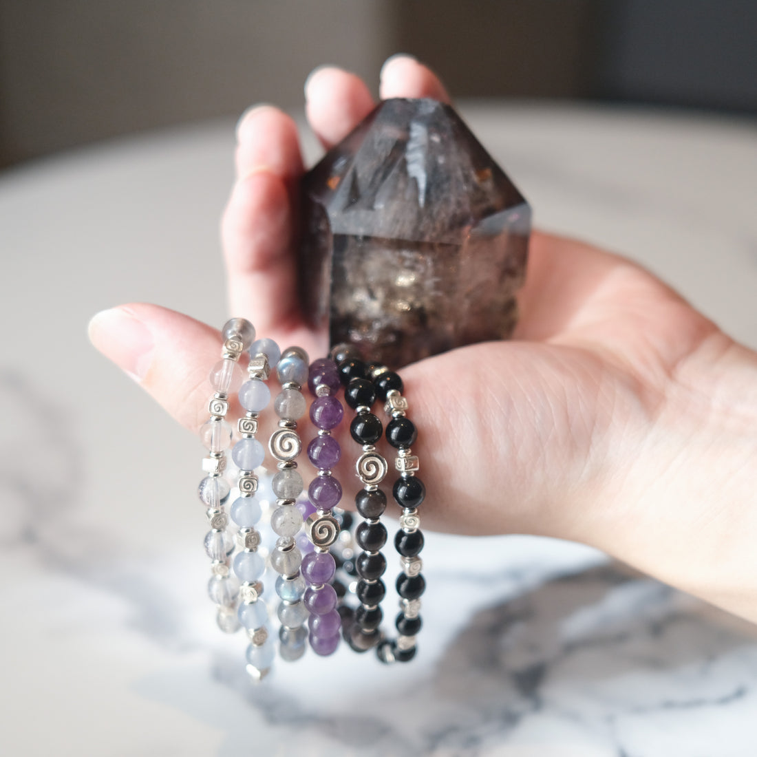 Spiral Anchor – Amethyst Silver Bracelet | the Spiral Collection