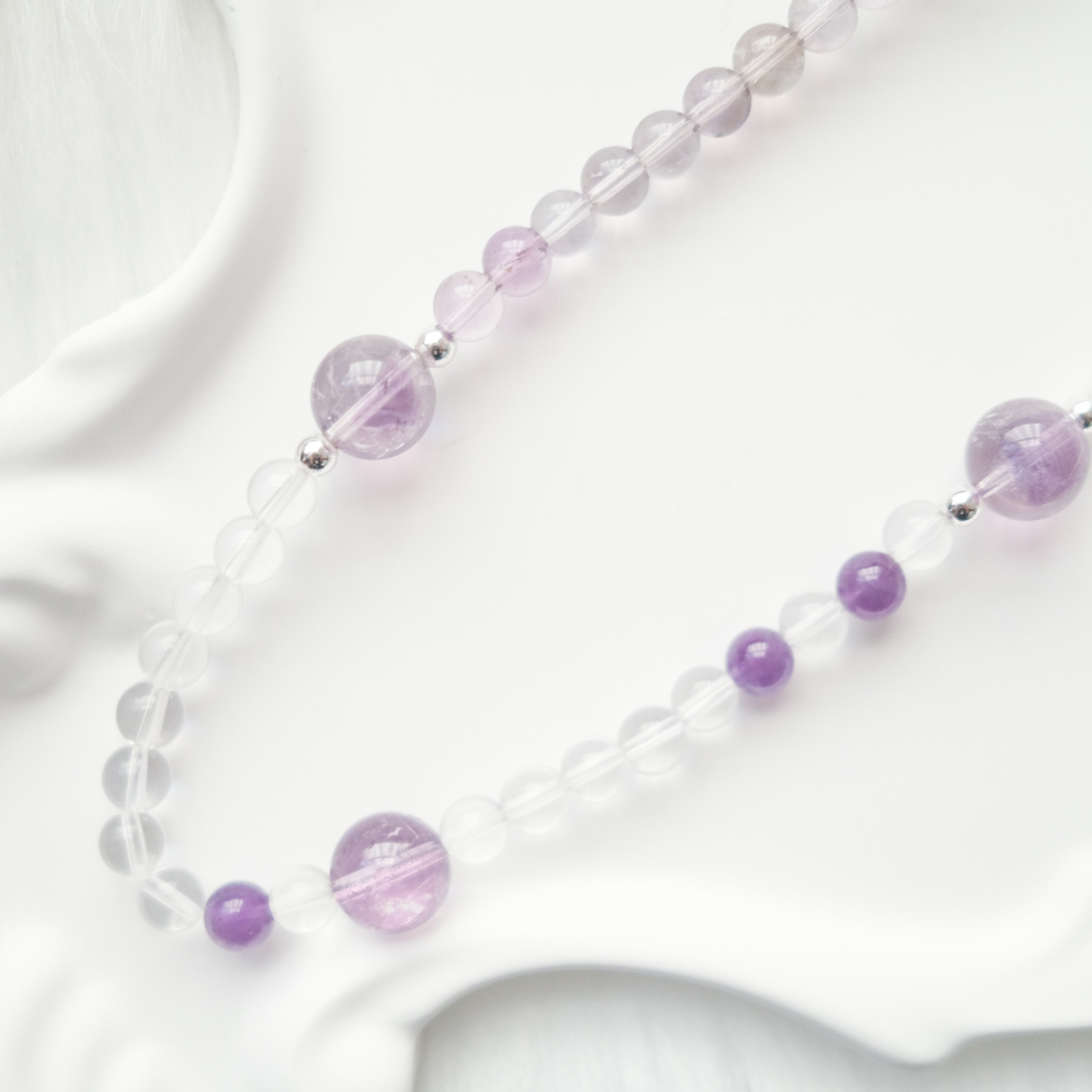 Serenity & Grounding – Amethyst & Clear Quartz Bracelet