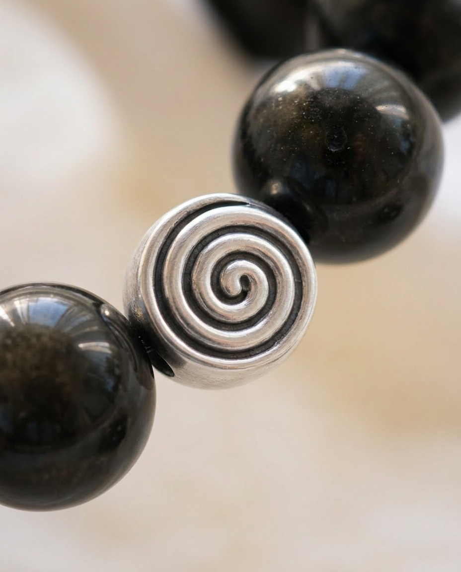 Spiral Abyss 16mm Crystal Bracelet | Grounding | Harmysoul