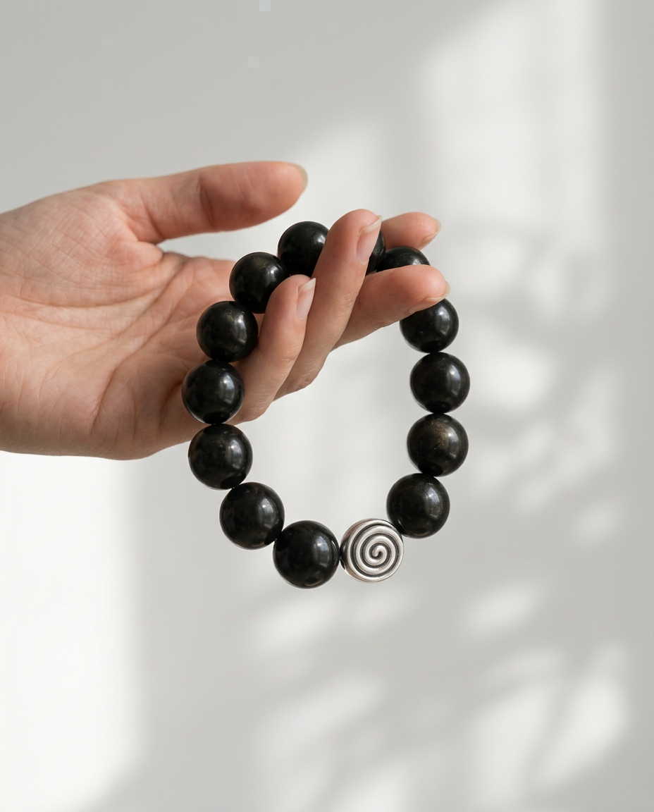 Spiral Abyss 16mm Crystal Bracelet | Grounding | Harmysoul