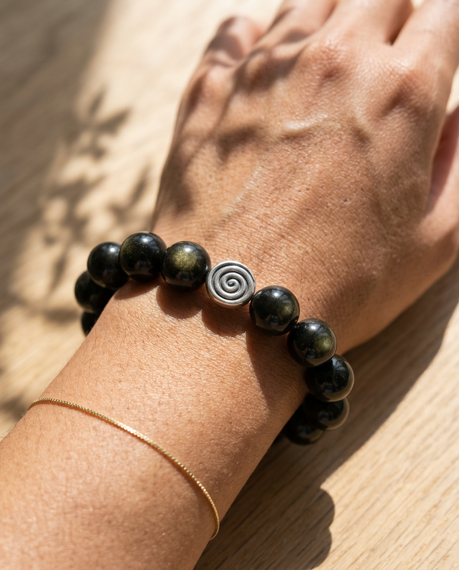 Spiral Abyss 16mm Crystal Bracelet | Grounding | Harmysoul