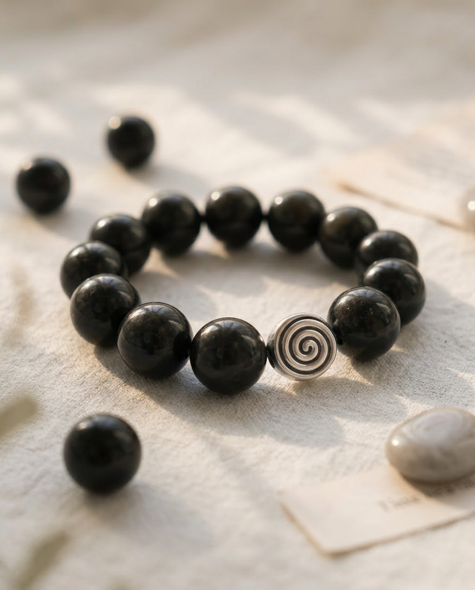 Spiral Abyss 16mm Crystal Bracelet | Grounding | Harmysoul