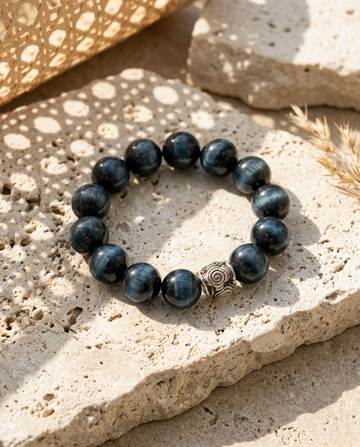 Spiral Guardian 14mm Tiger’s Eye Bracelet | Protection & Grounding | Harmysoul