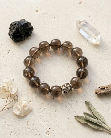 Spiral Guardian 14mm Crystal Bracelet | Protection & Grounding | Harmysoul