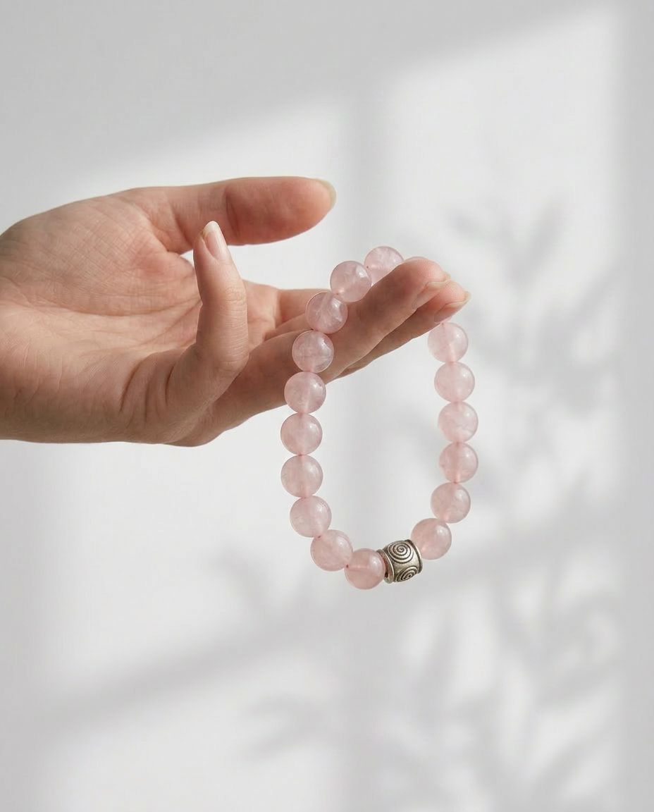 Spiral Ground 12mm Crystal Bracelet | Grounding & Daily Balance | Harmysoul