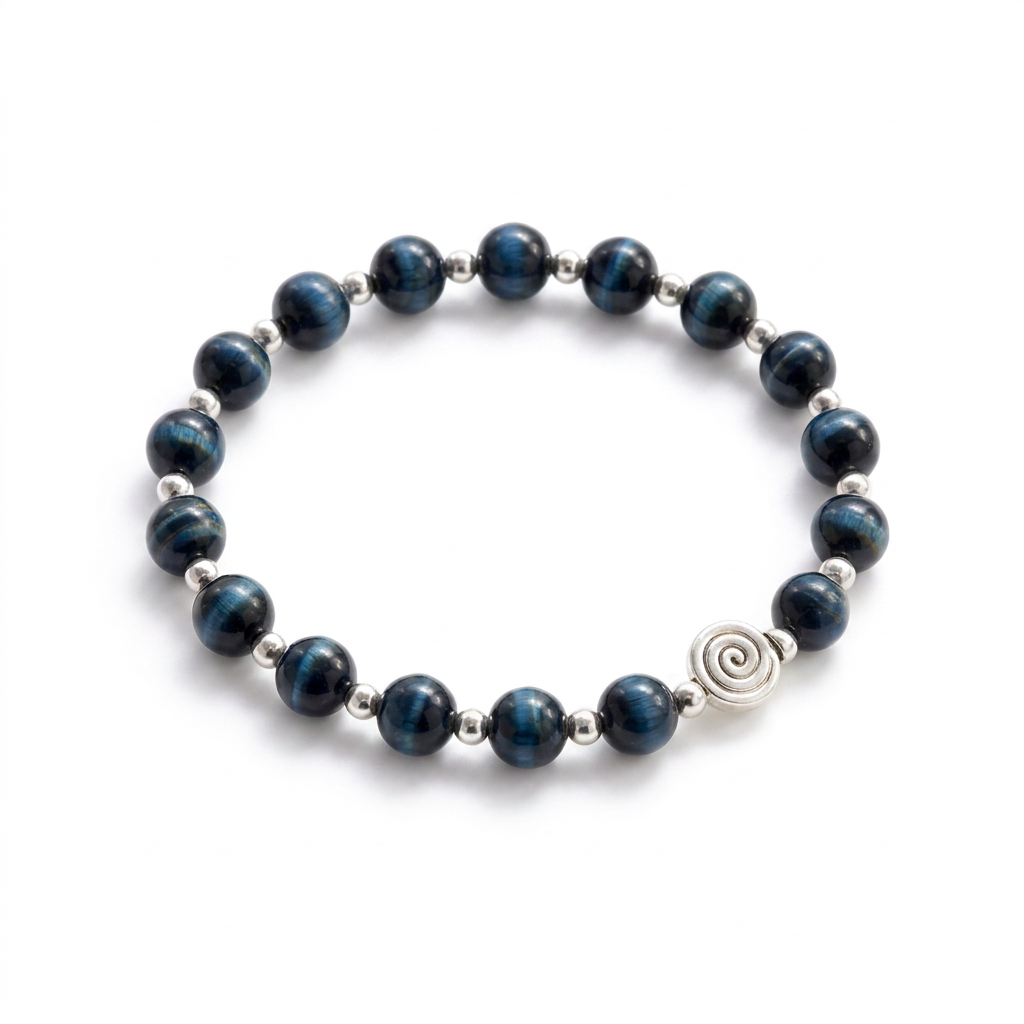 Spiral Core 8mm Crystal Bracelet | Minimal Everyday Energy Bracelet | Harmysoul