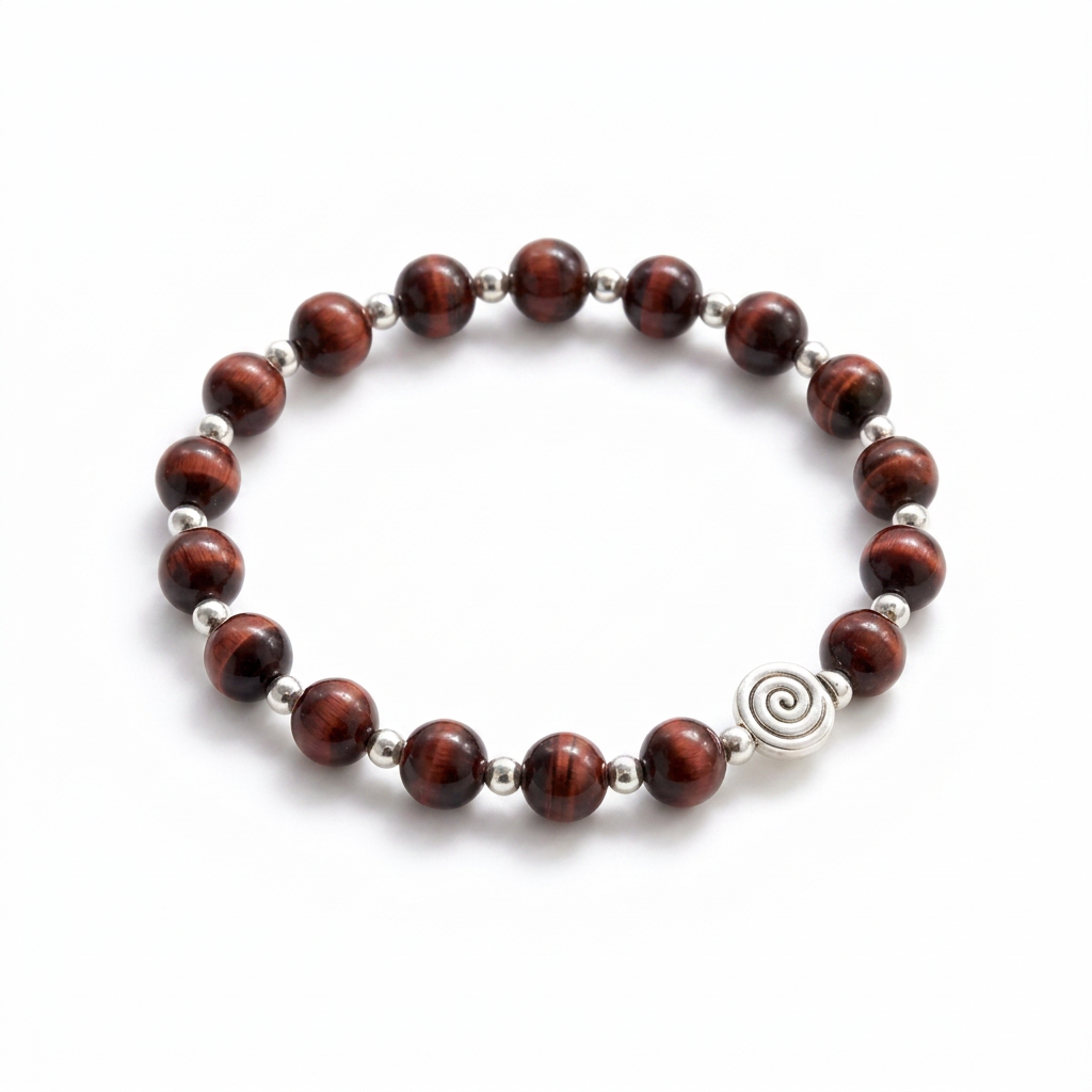 Spiral Core 8mm Crystal Bracelet | Minimal Everyday Energy Bracelet | Harmysoul