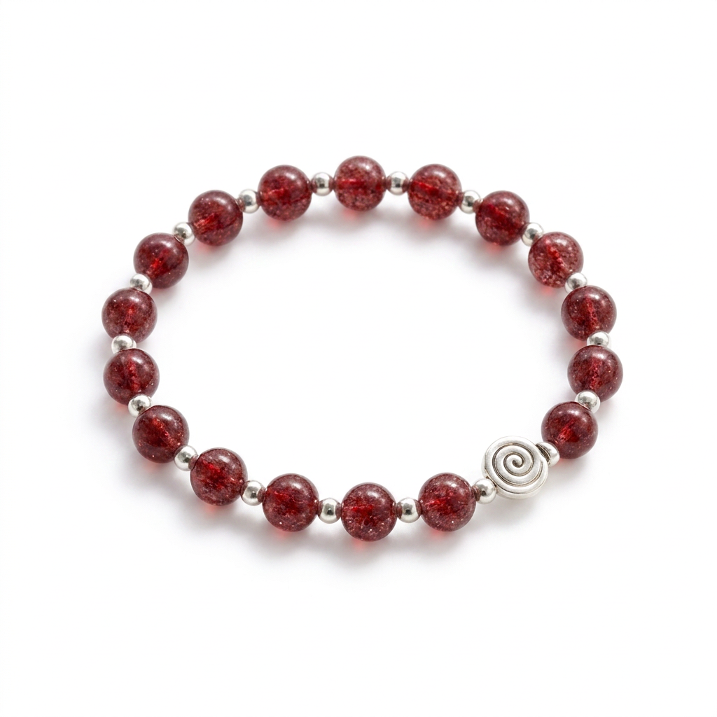 Spiral Core 8mm Crystal Bracelet | Minimal Everyday Energy Bracelet | Harmysoul
