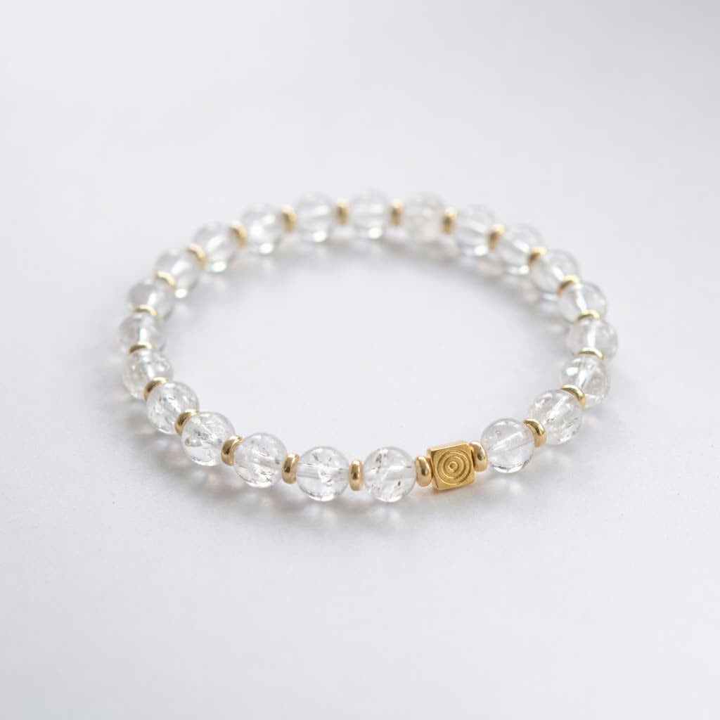 Spiral Axis 6mm Crystal Bracelet | Clarity & Alignment Bracelet | Harmysoul