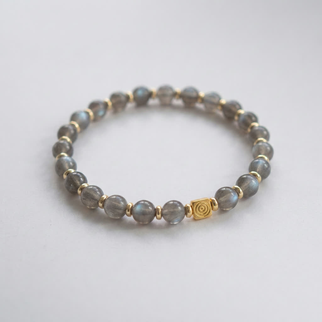 Spiral Axis 6mm Crystal Bracelet | Clarity & Alignment Bracelet | Harmysoul
