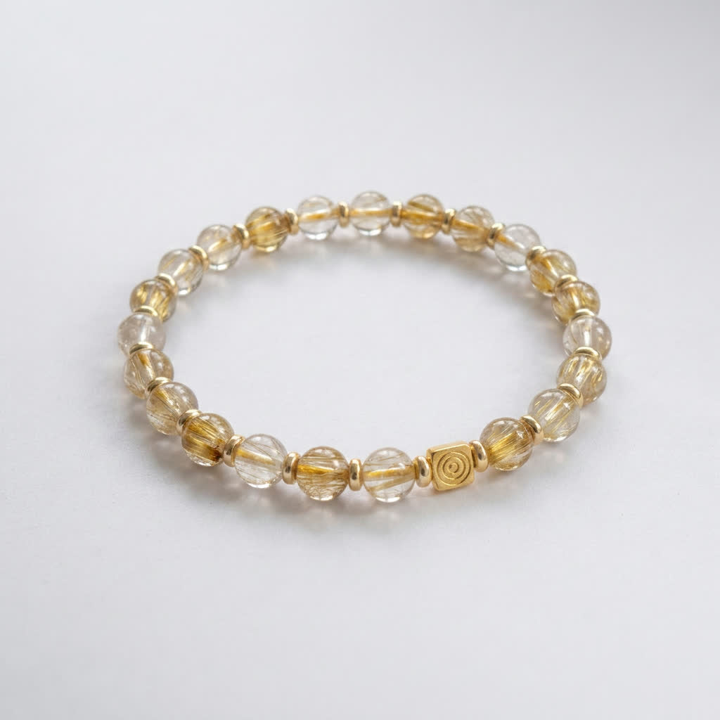 Spiral Axis 6mm Crystal Bracelet | Clarity & Alignment Bracelet | Harmysoul