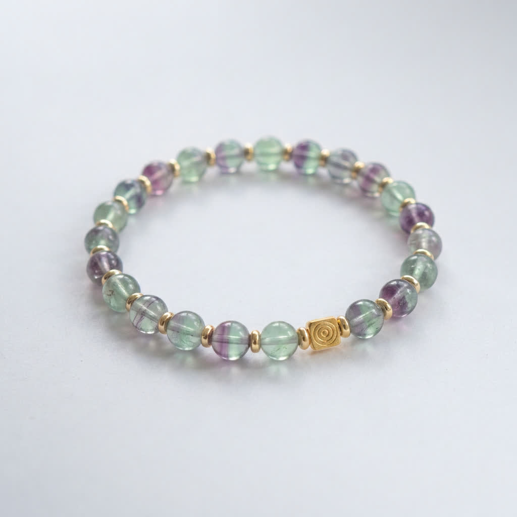 Spiral Axis 6mm Crystal Bracelet | Clarity & Alignment Bracelet | Harmysoul