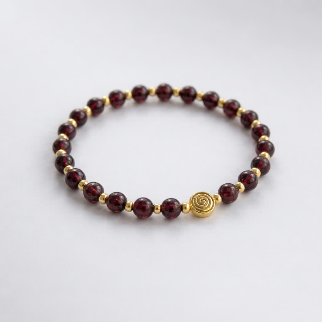 Spiral Core Gold Edition 6mm Crystal Bracelet | Minimal Energy Bracelet | Harmysoul