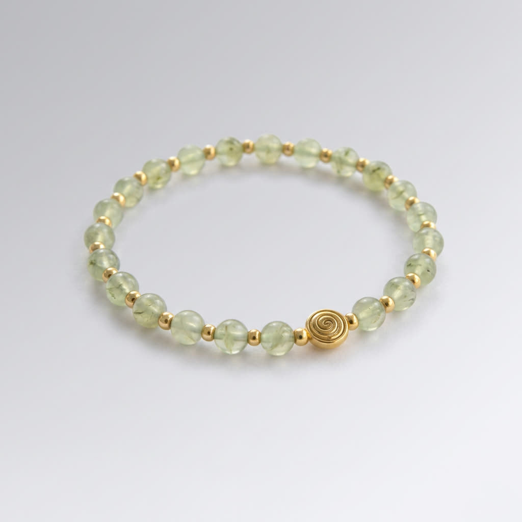 Spiral Core Gold Edition 6mm Crystal Bracelet | Minimal Energy Bracelet | Harmysoul