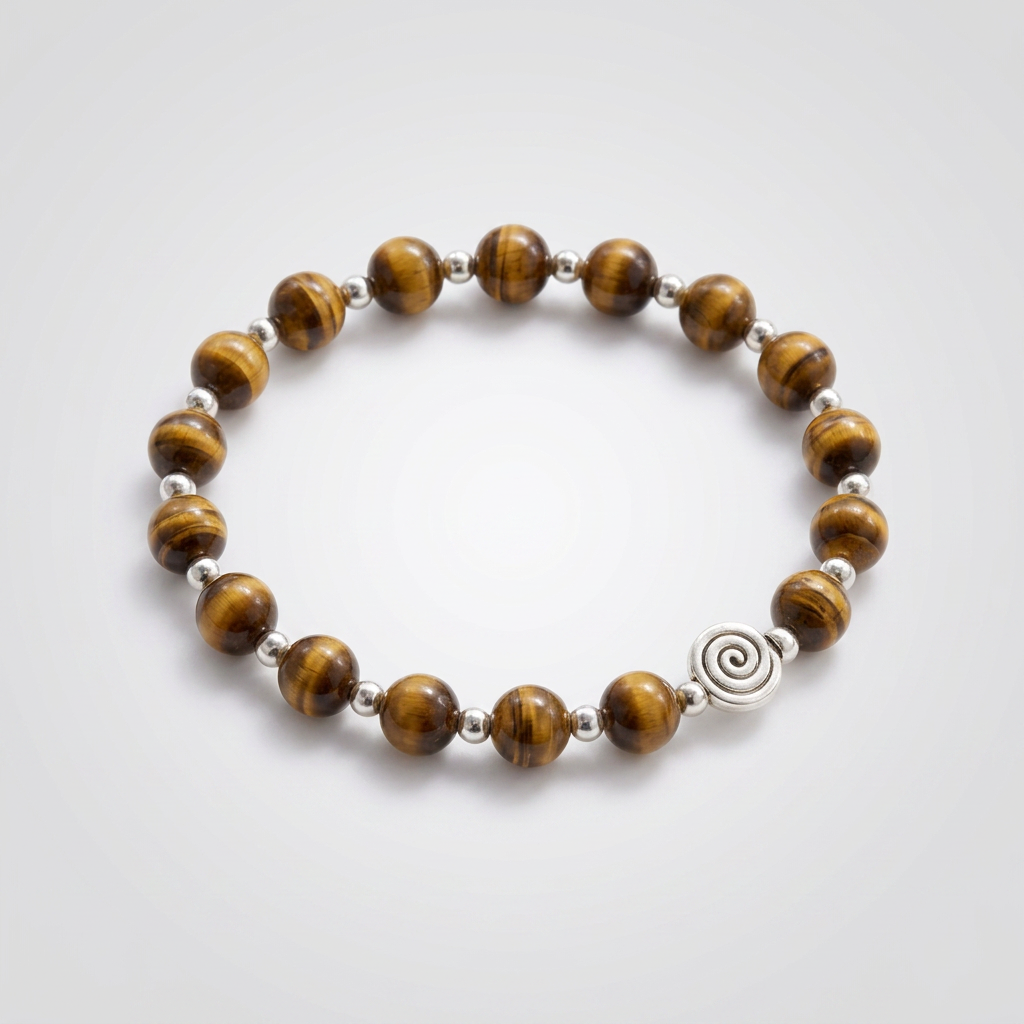 Spiral Core 8mm Crystal Bracelet | Minimal Everyday Energy Bracelet | Harmysoul