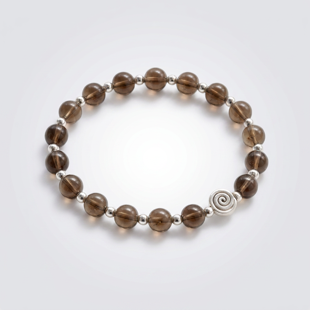 Spiral Core 8mm Crystal Bracelet | Minimal Everyday Energy Bracelet | Harmysoul