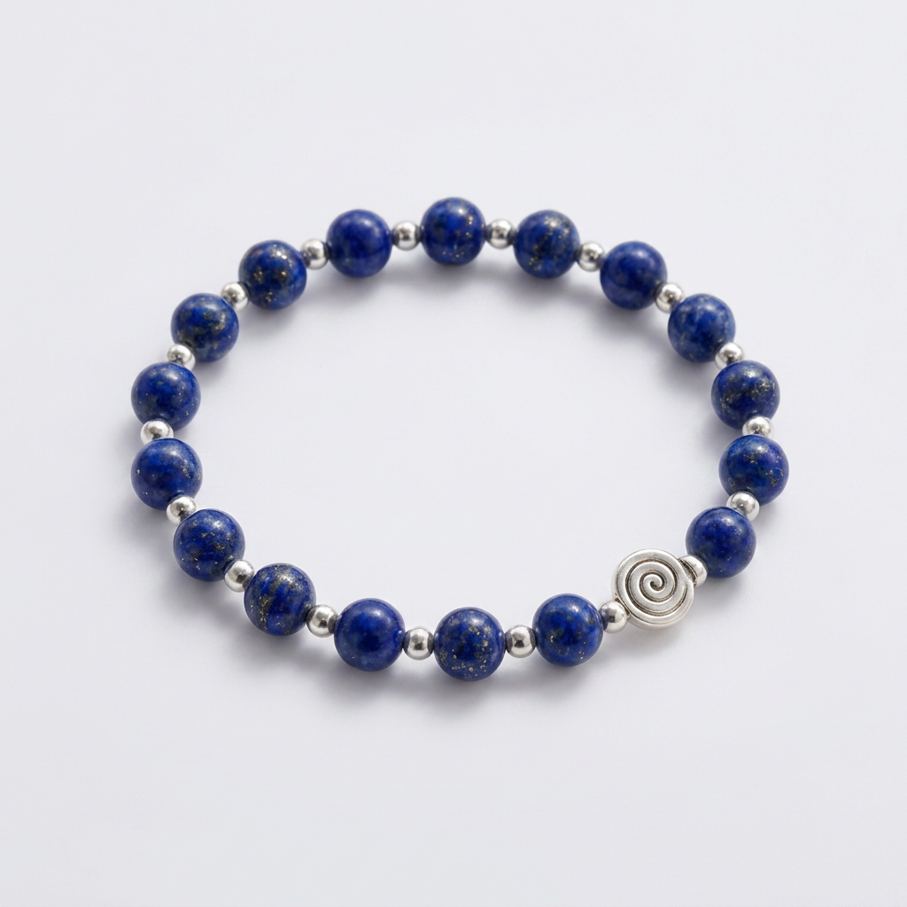 Spiral Core 8mm Crystal Bracelet | Minimal Everyday Energy Bracelet | Harmysoul