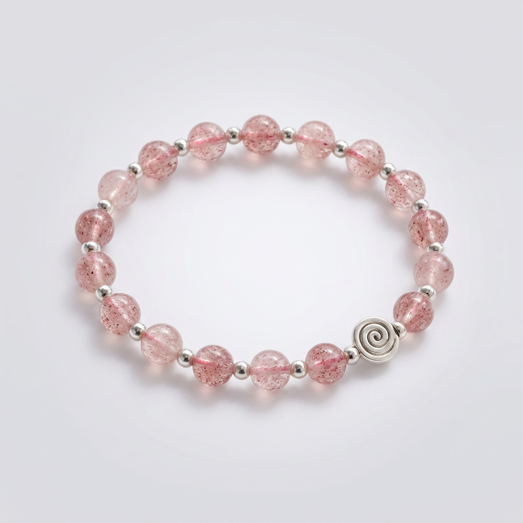 Spiral Core 8mm Crystal Bracelet | Minimal Everyday Energy Bracelet | Harmysoul