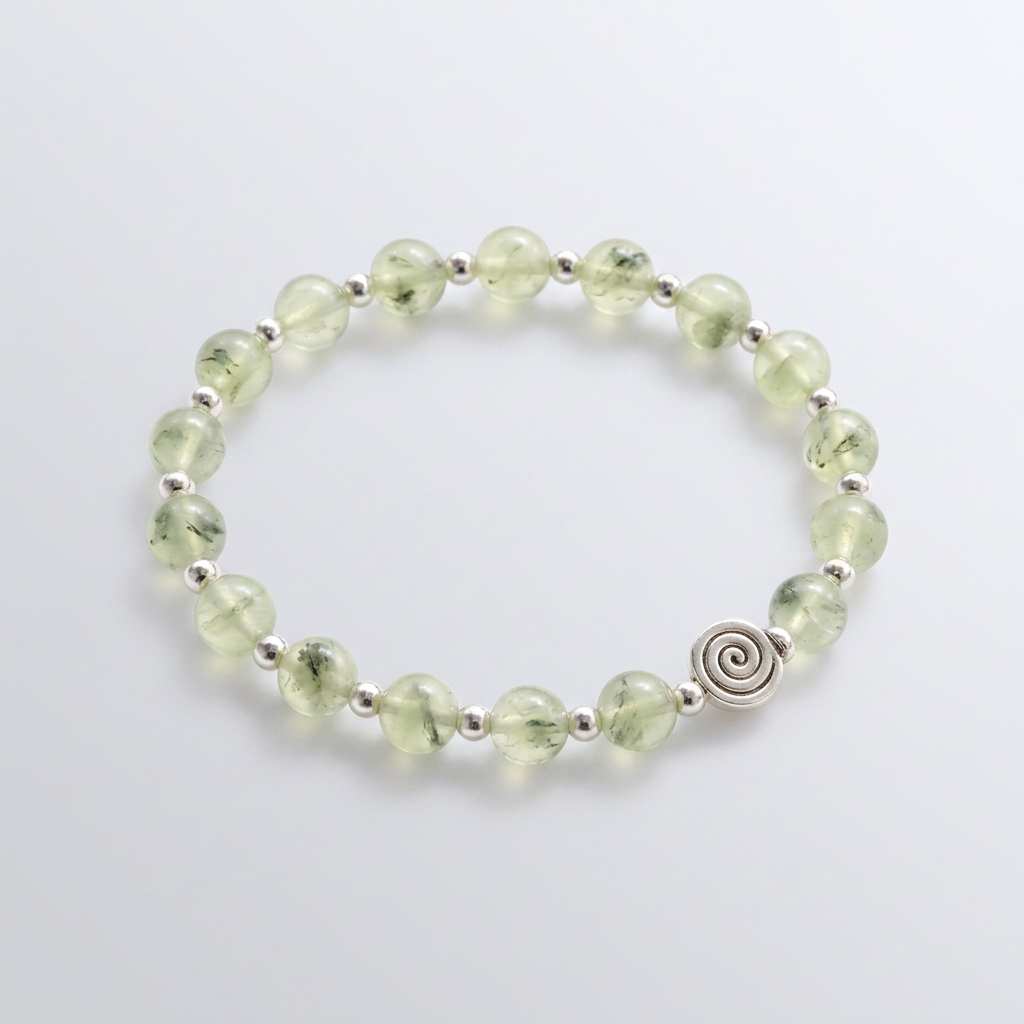 Spiral Core 8mm Crystal Bracelet | Minimal Everyday Energy Bracelet | Harmysoul