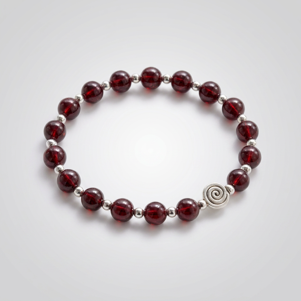 Spiral Core 8mm Crystal Bracelet | Minimal Everyday Energy Bracelet | Harmysoul