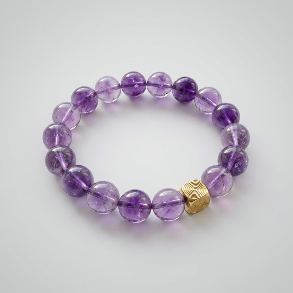 Spiral Echo 10mm Crystal Bracelet | Emotional Balance Bracelet | Harmysoul