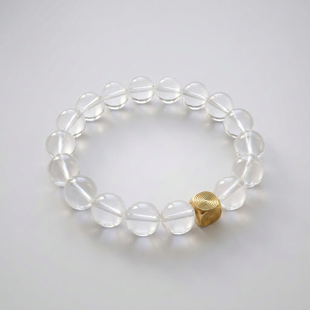 Spiral Echo 10mm Crystal Bracelet | Emotional Balance Bracelet | Harmysoul