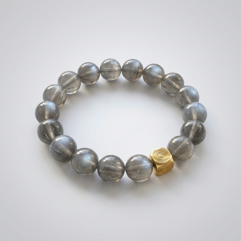 Spiral Echo 10mm Crystal Bracelet | Emotional Balance Bracelet | Harmysoul